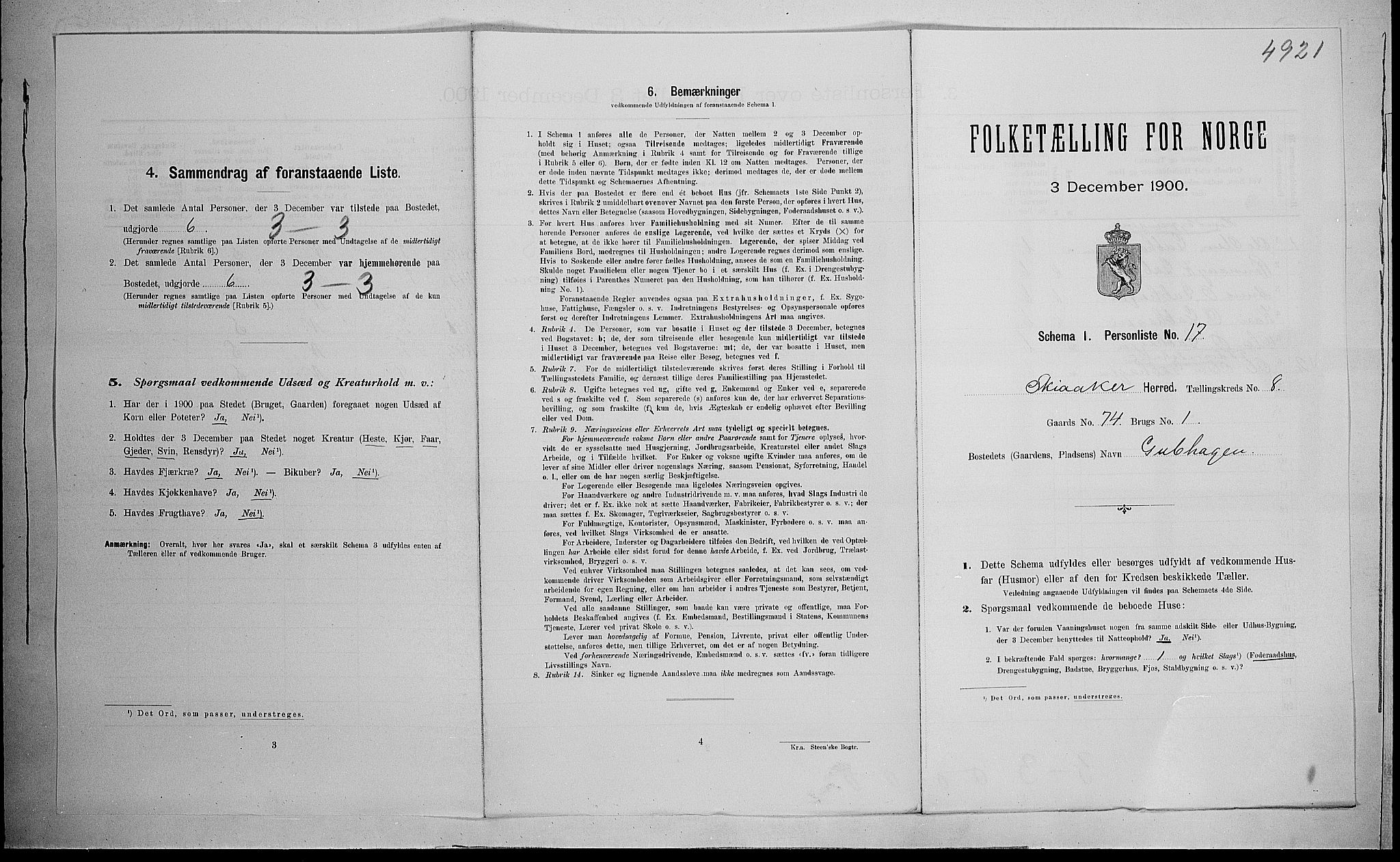 SAH, Folketelling 1900 for 0513 Skjåk herred, 1900, s. 722