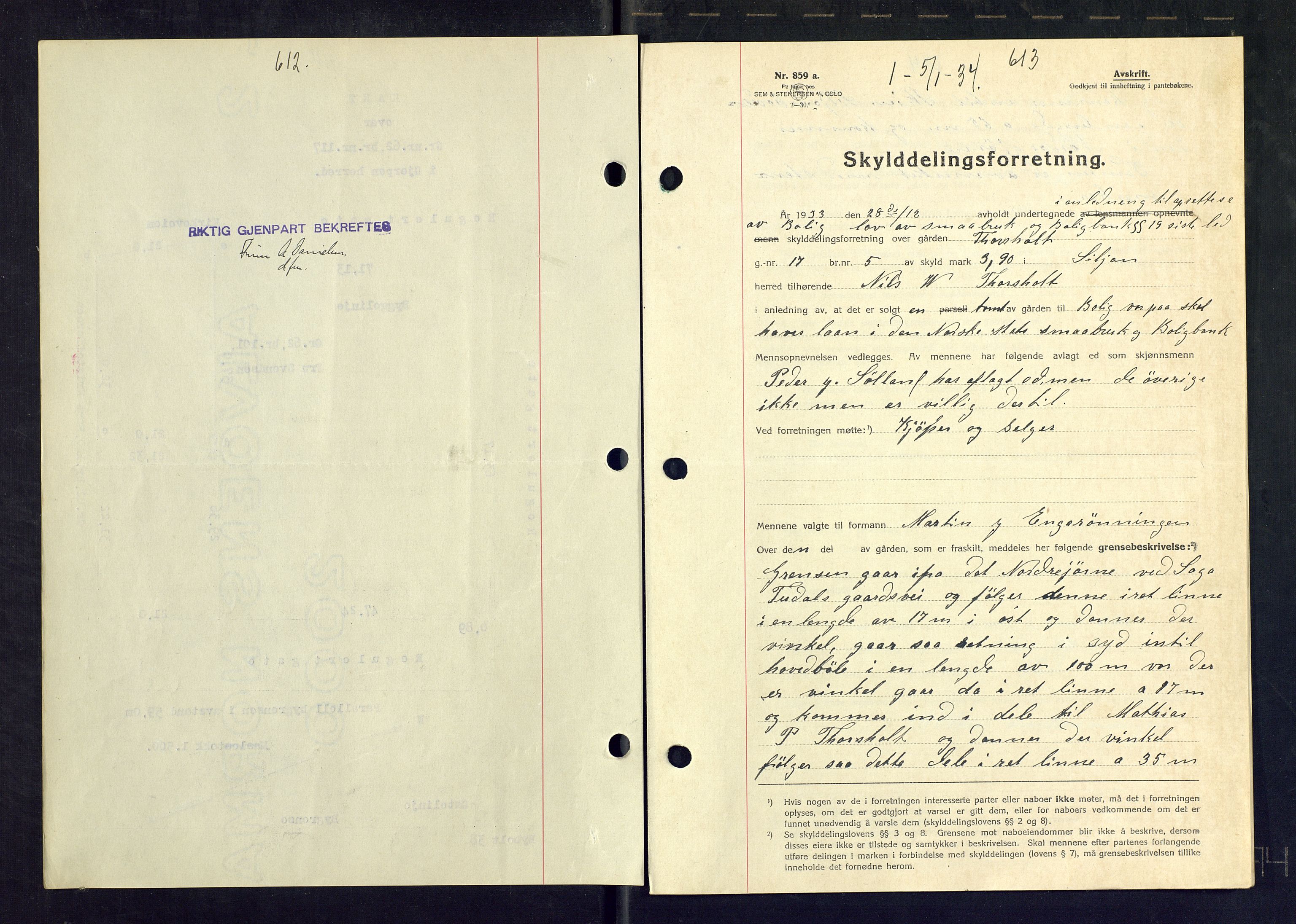 Gjerpen sorenskriveri, SAKO/A-216/G/Ga/Gaa/L0059: Pantebok nr. I 59-60 og 62, 1932-1934, Tingl.dato: 05.01.1934