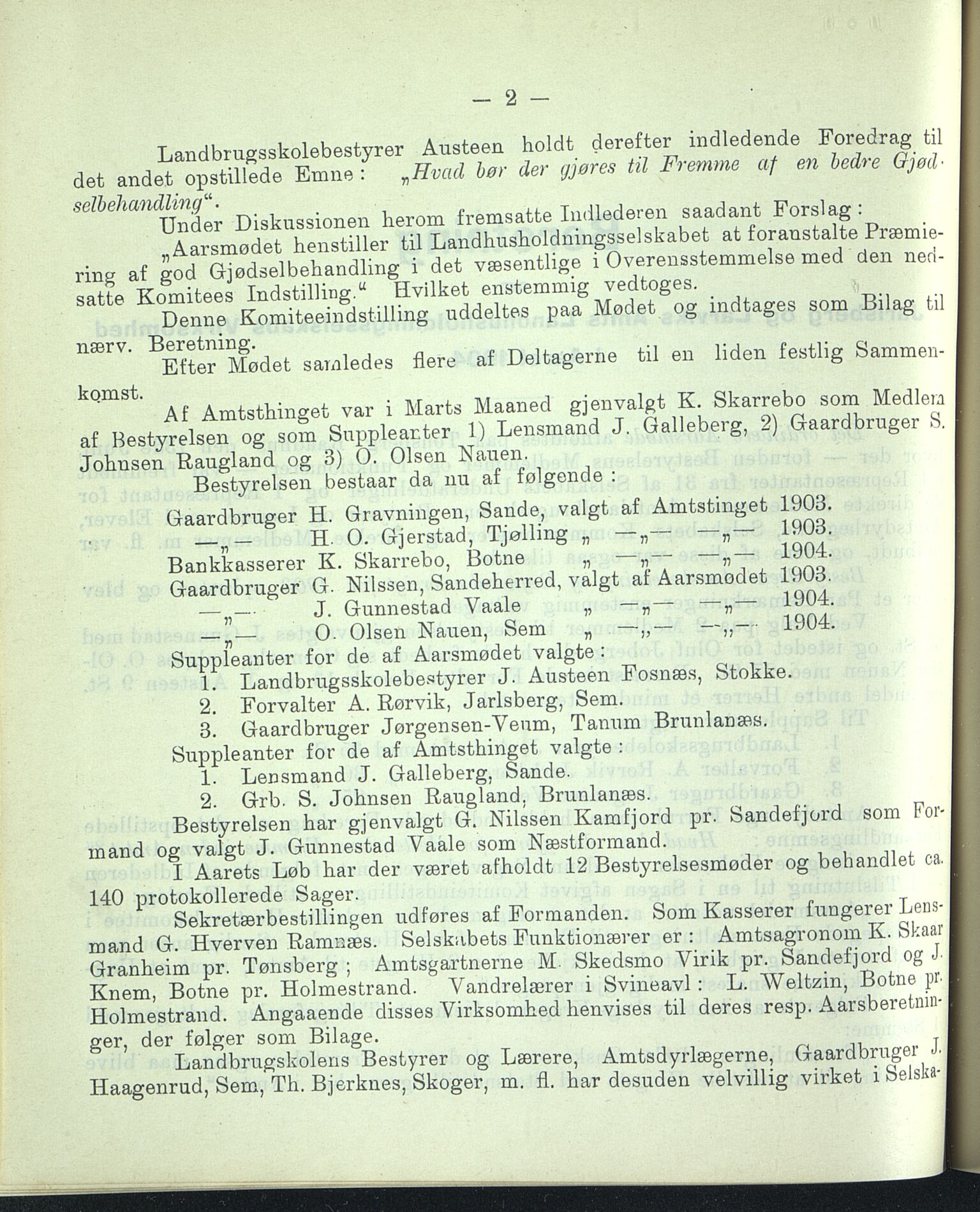 Vestfold fylkeskommune. Fylkestinget, VEMU/A-1315/A/Ab/Abb/L0052: Fylkestingsforhandlinger, 1905, s. 445