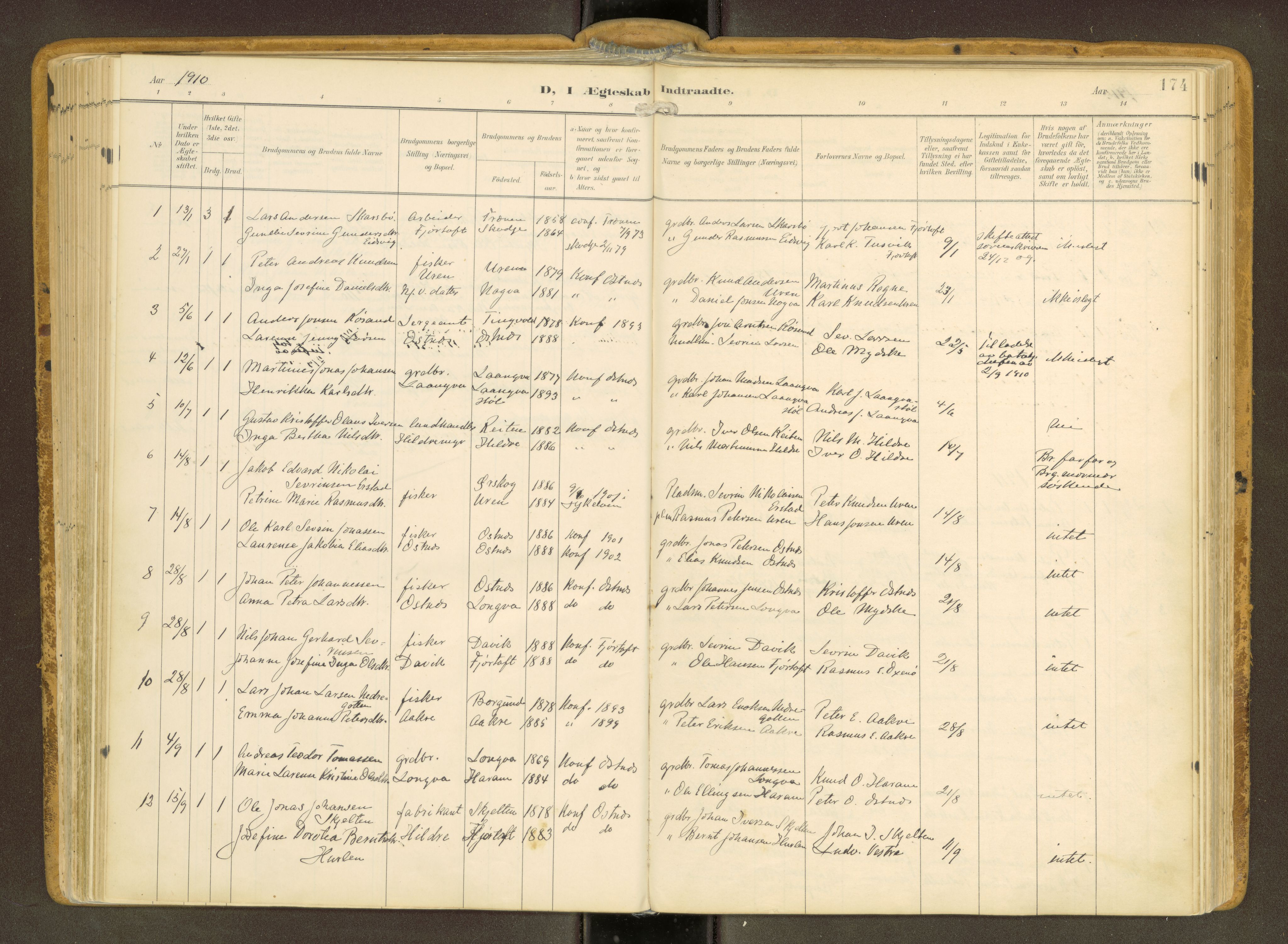 Ministerialprotokoller, klokkerbøker og fødselsregistre - Møre og Romsdal, AV/SAT-A-1454/536/L0517: Ministerialbok nr. 536A--, 1897-1917, s. 174