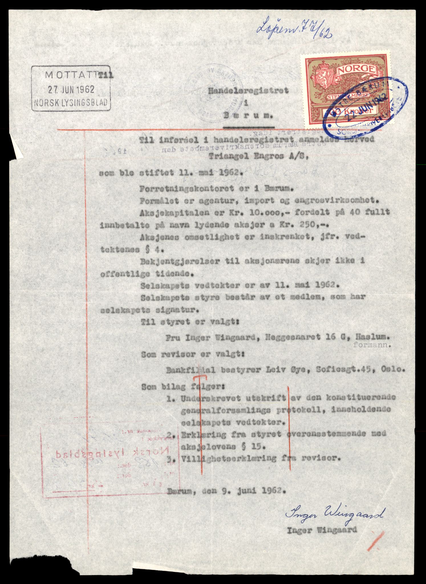 Asker og Bærum tingrett, AV/SAT-A-10379/K/Kb/Kbb/L0153: Aksjeselskap og andelslag i Bærum, Tri - Ty, 1944-1989, s. 1