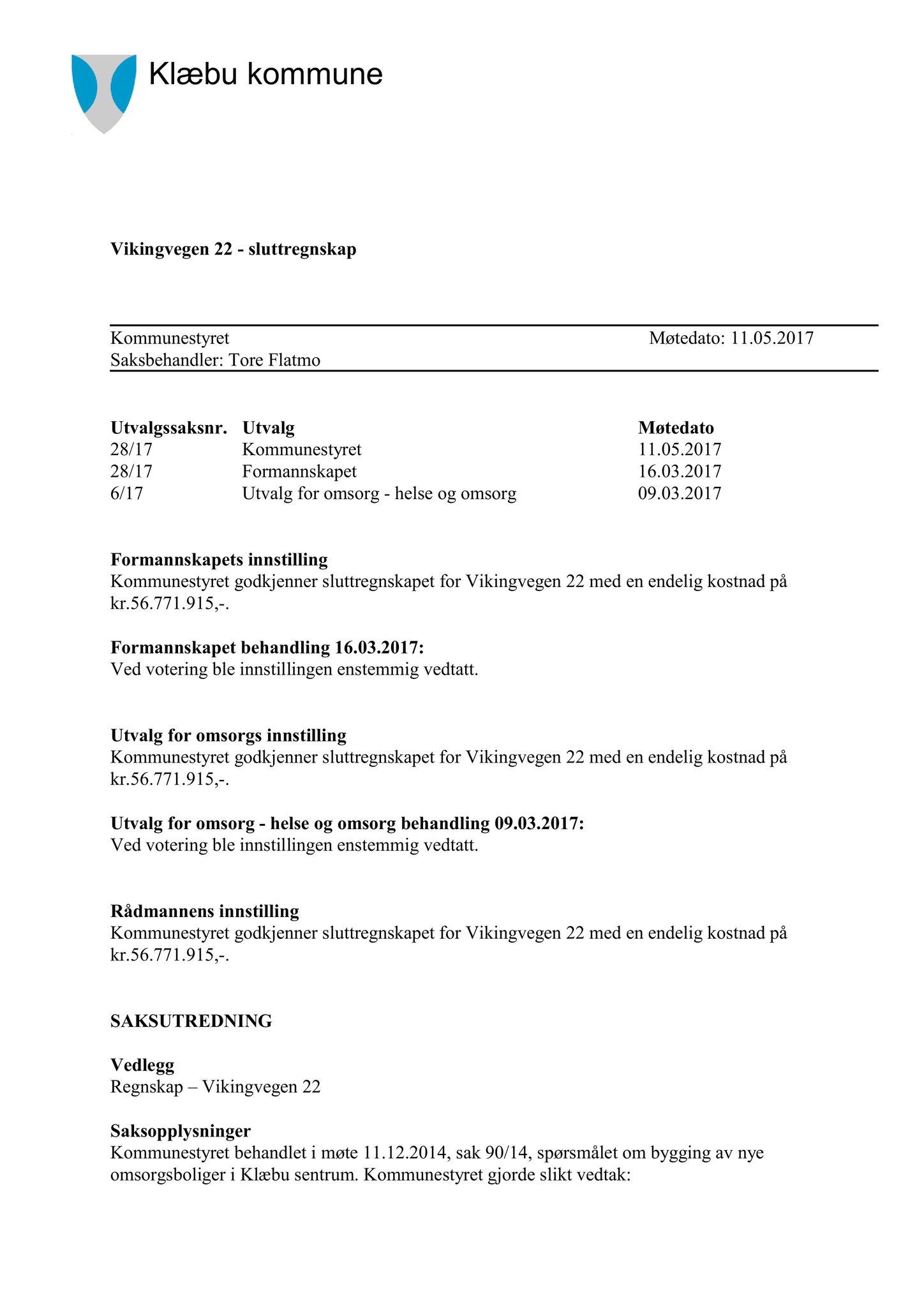 Klæbu Kommune, TRKO/KK/01-KS/L010: Kommunestyret - Møtedokumenter, 2017, s. 719