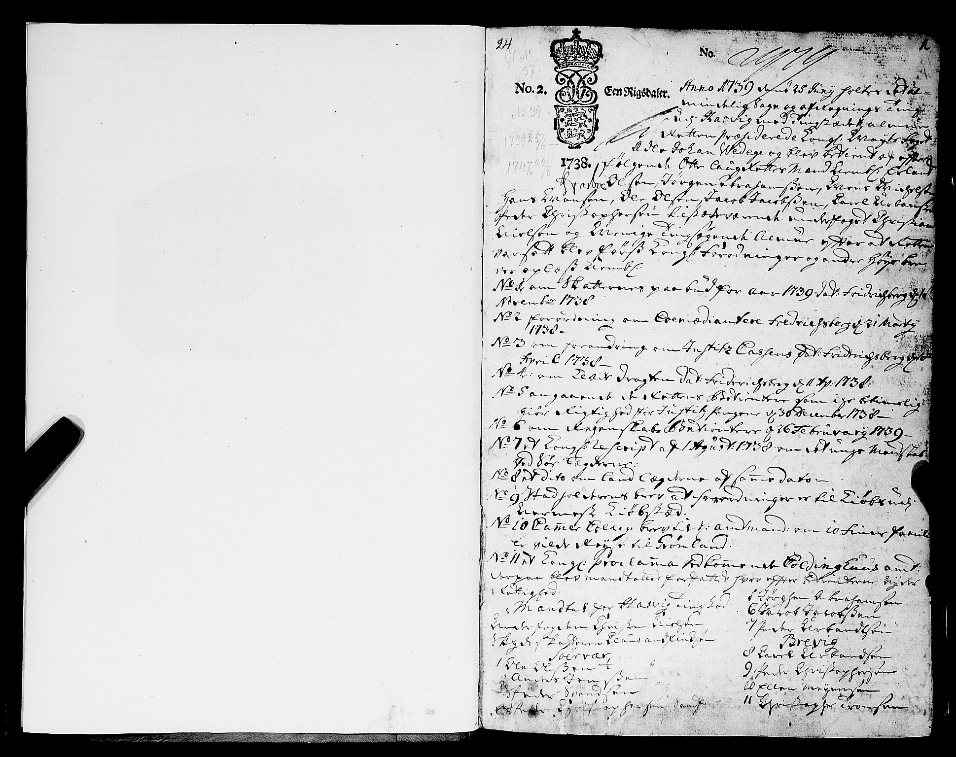 Finnmark sorenskriveri, AV/SATØ-S-0053/F/Fa/L0043: Justisprotokoller, 1739-1747, s. 0b-1a