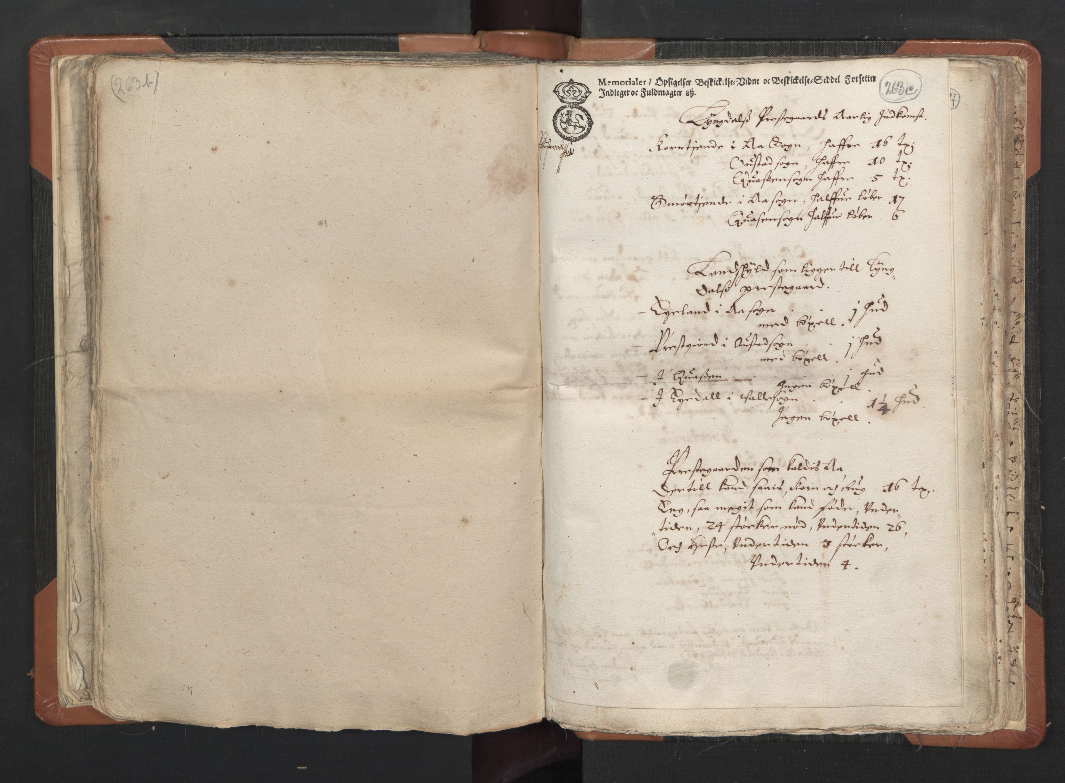 RA, Sogneprestenes manntall 1664-1666, nr. 16: Lista prosti, 1664-1666, s. 263