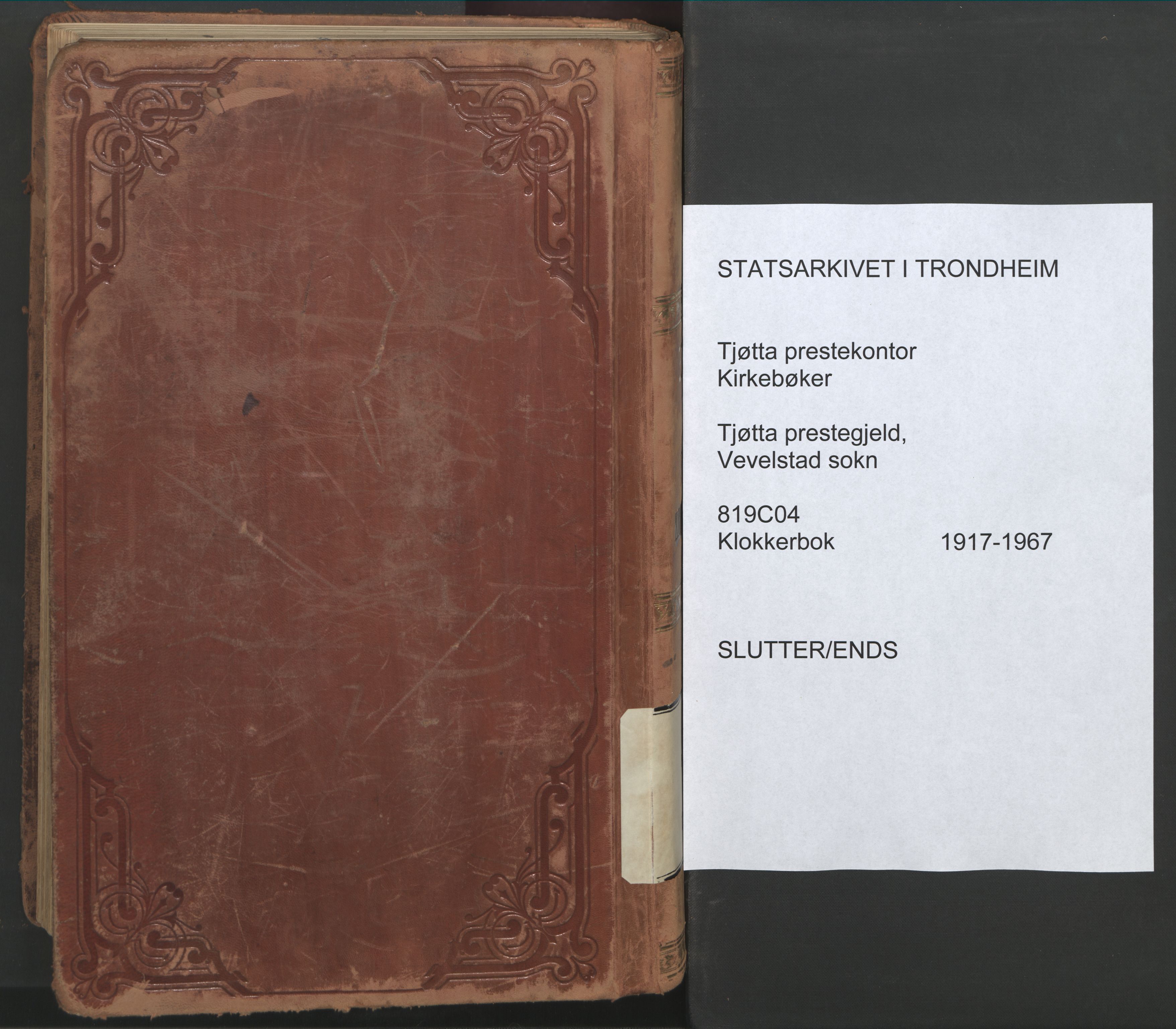 Ministerialprotokoller, klokkerbøker og fødselsregistre - Nordland, SAT/A-1459/819/L0278: Klokkerbok nr. 819C04, 1917-1967