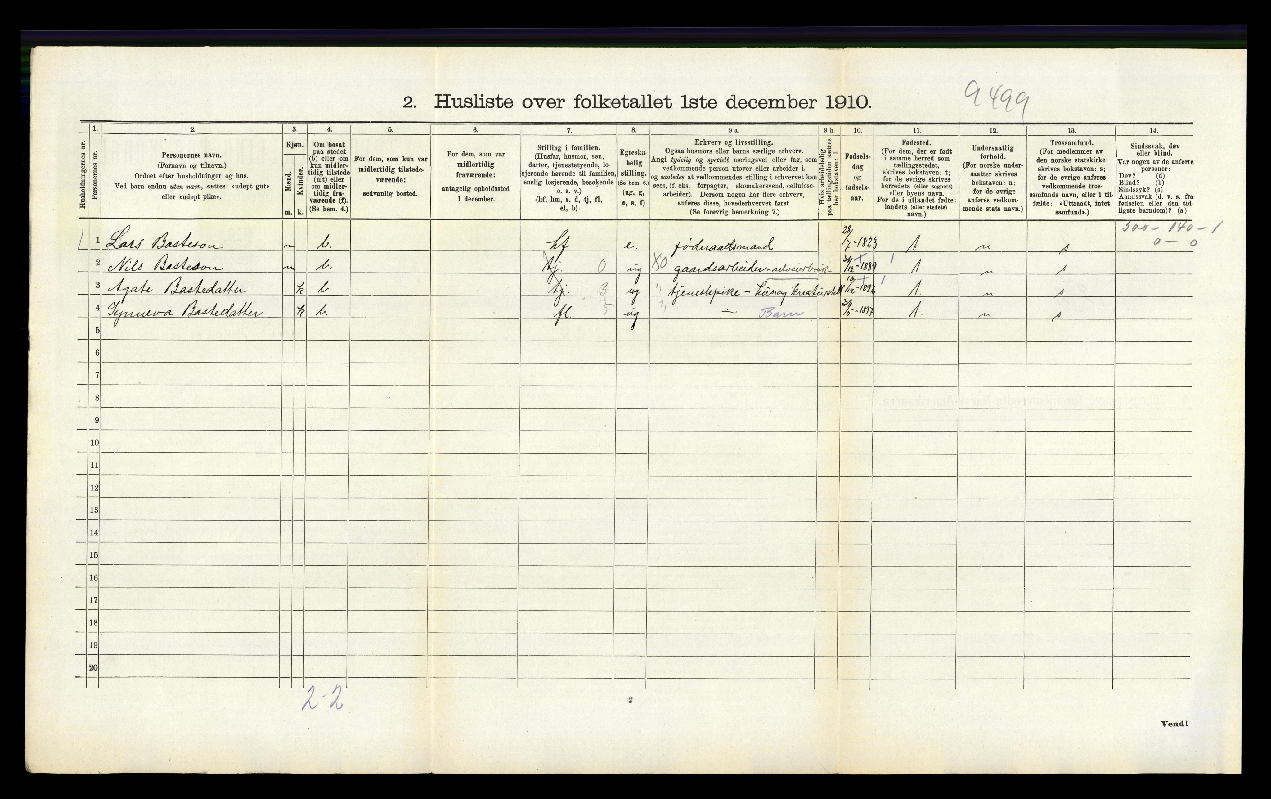 RA, Folketelling 1910 for 1254 Hamre herred, 1910, s. 443