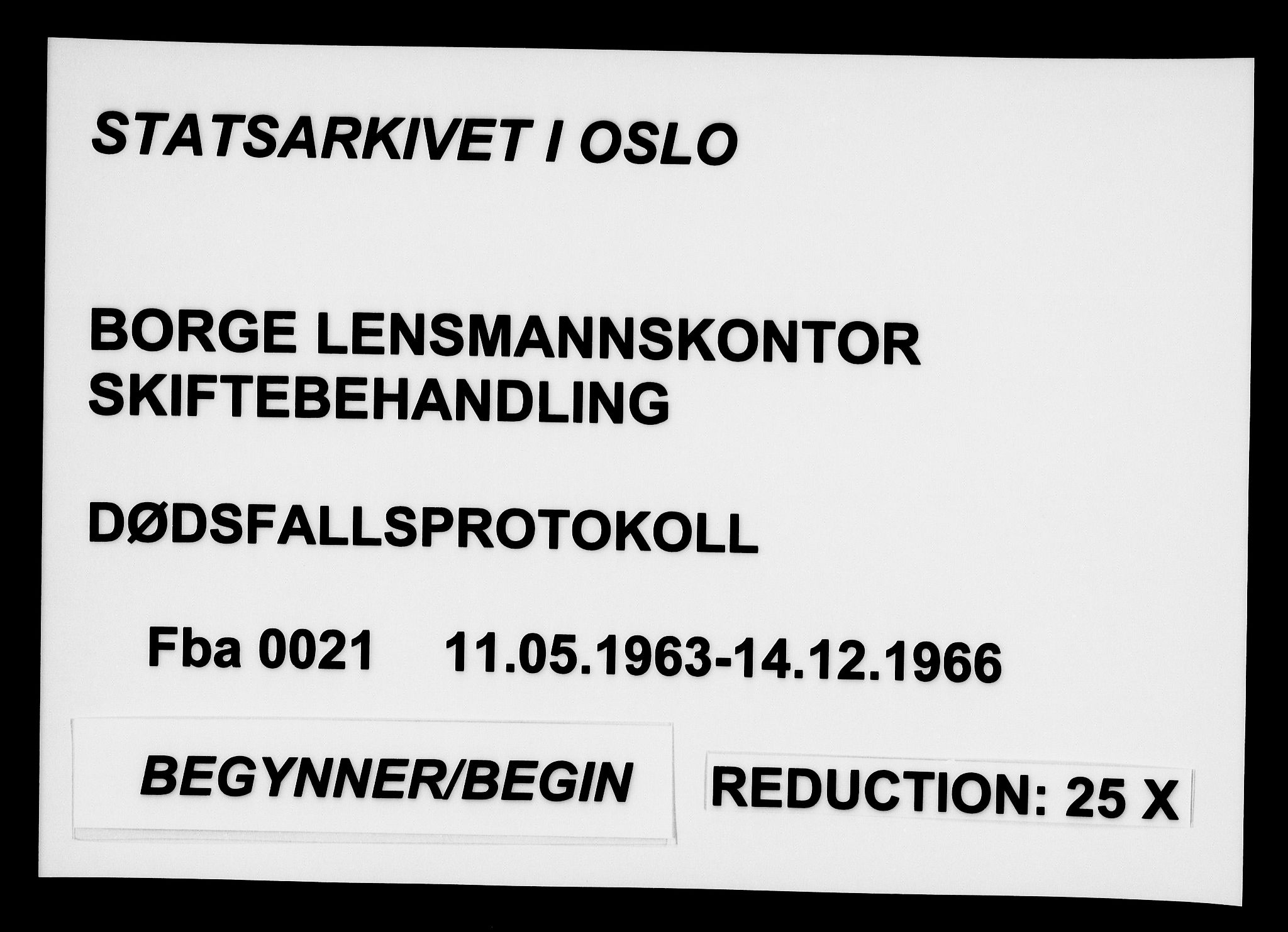 Borge i Østfold  lensmannskontor, SAO/A-10176/H/Ha/Haa/L0021: Dødsfallsprotokoll, 1963-1966