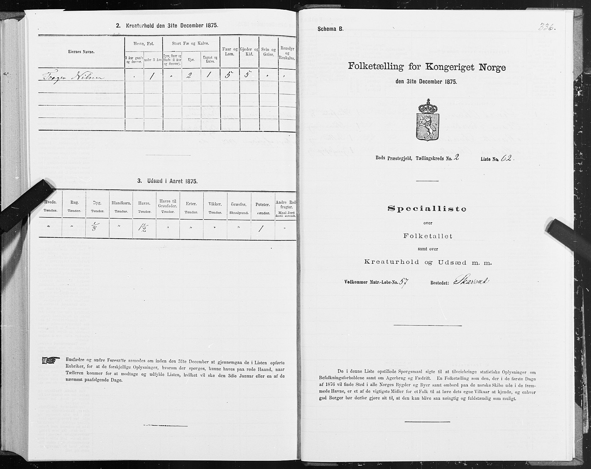 SAT, Folketelling 1875 for 1549P Bud prestegjeld, 1875, s. 1336