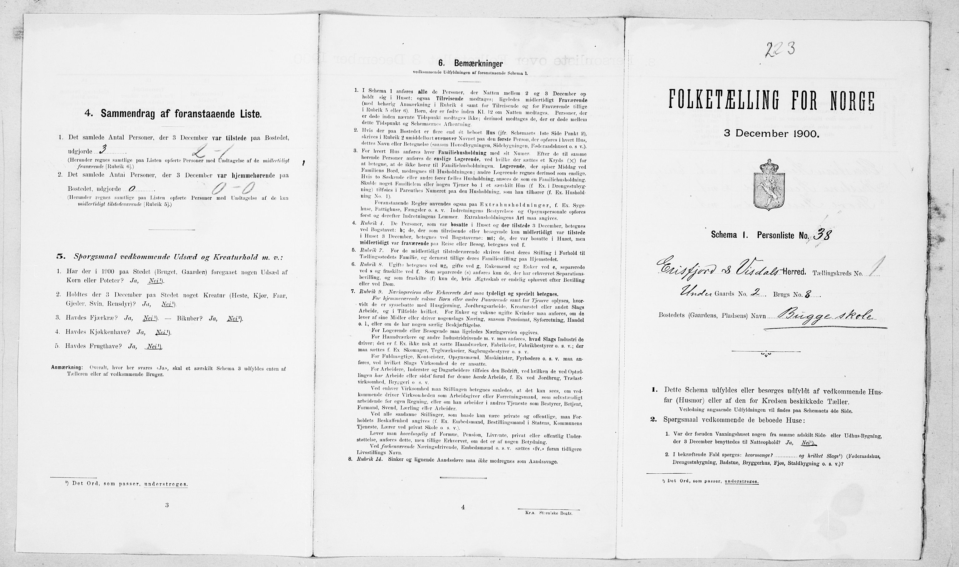 SAT, Folketelling 1900 for 1542 Eresfjord og Vistdal herred, 1900, s. 125