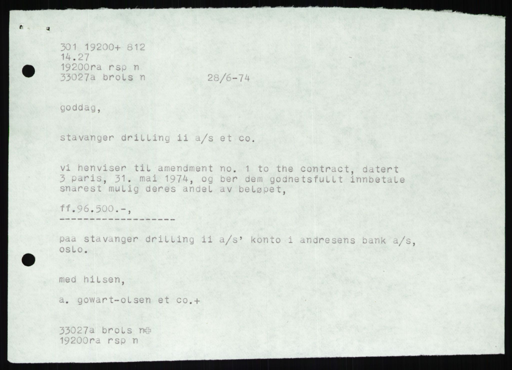 Pa 1503 - Stavanger Drilling AS, AV/SAST-A-101906/D/L0007: Korrespondanse og saksdokumenter, 1974-1981, s. 1048