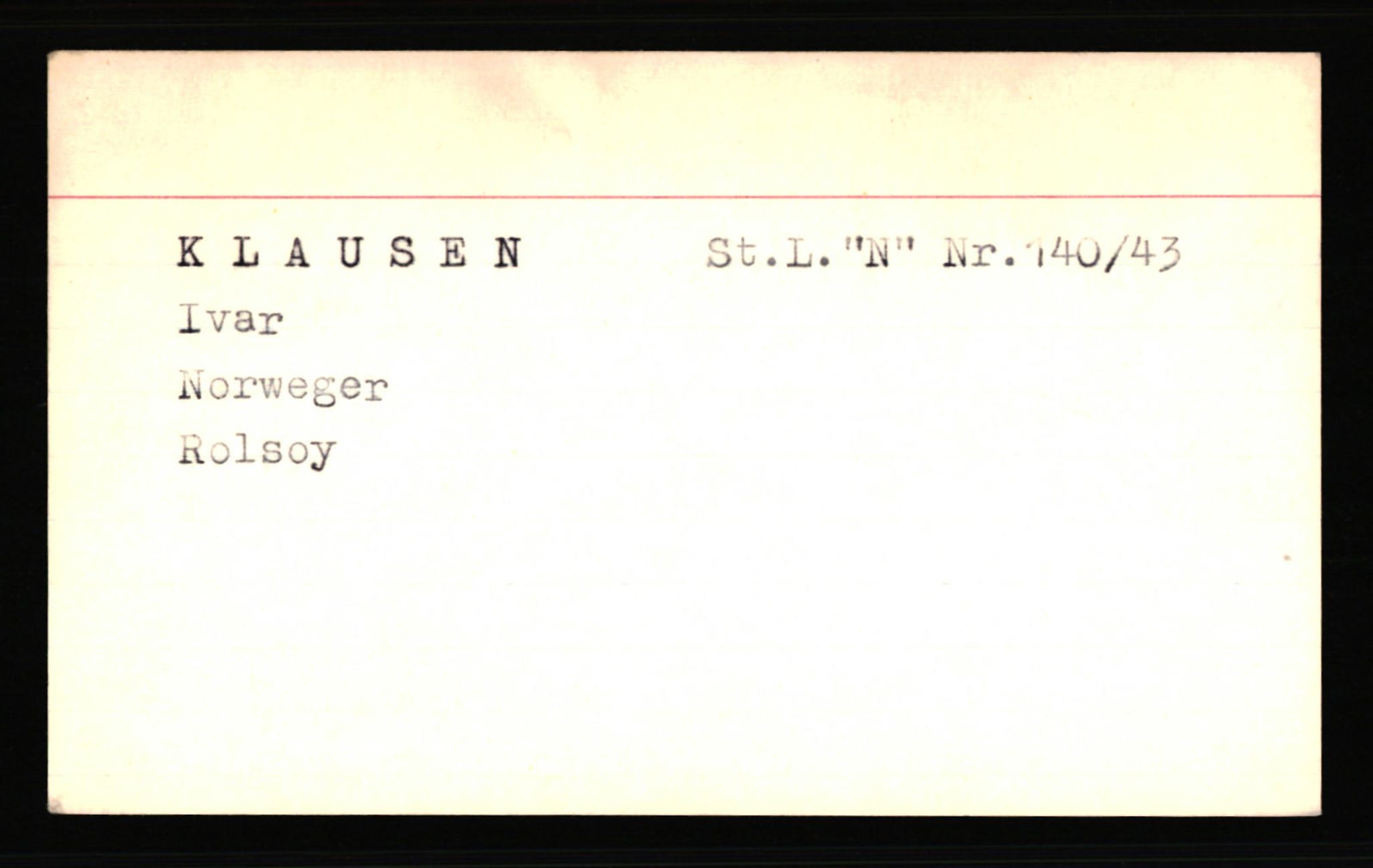 SS- und Polizeigericht Nord (IX), AV/RA-RAFA-3182/0001/C/Ca/L0004: kartotekkort for personer alfabetisk på etternavn: John-L, 1940-1945, s. 230