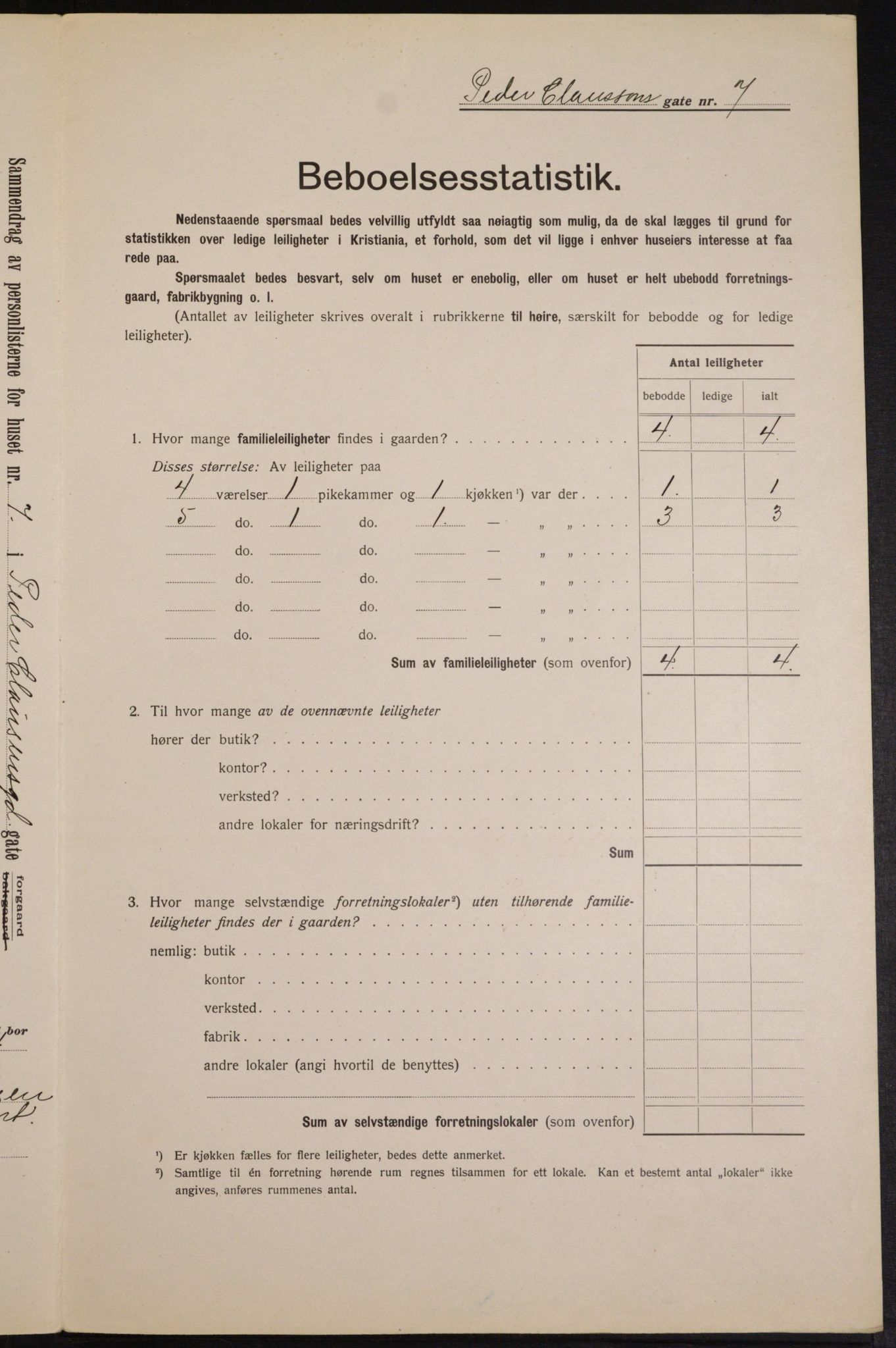 OBA, Kommunal folketelling 1.2.1913 for Kristiania, 1913, s. 78954