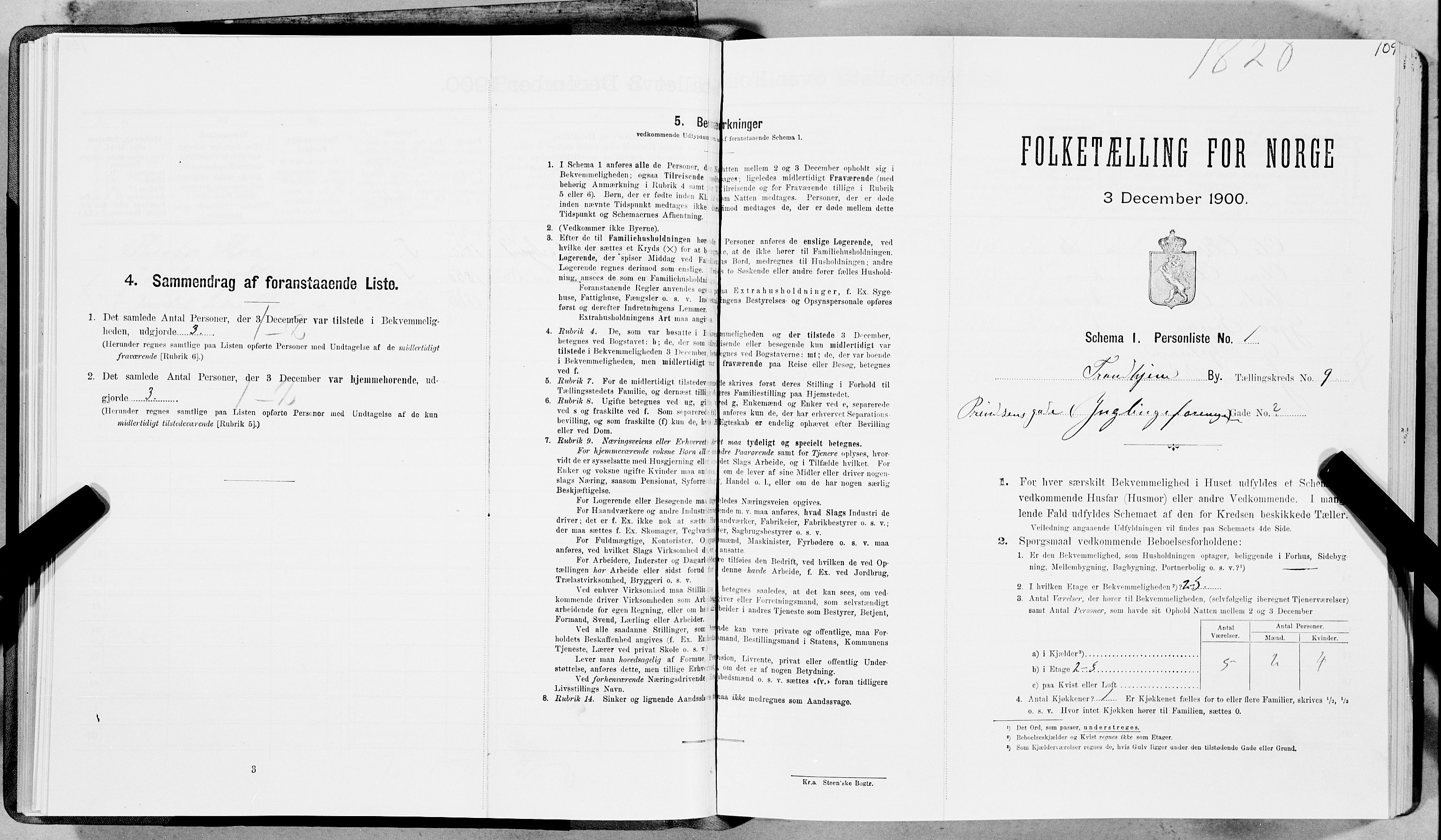 SAT, Folketelling 1900 for 1601 Trondheim kjøpstad, 1900, s. 1594