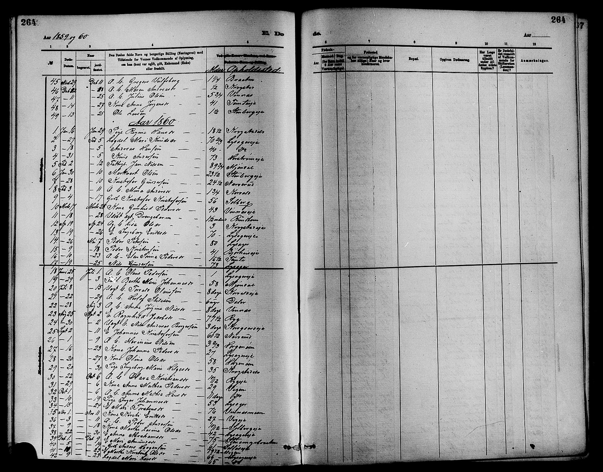 Nedre Eiker kirkebøker, AV/SAKO-A-612/F/Fa/L0001: Ministerialbok nr. 1, 1853-1877, s. 264