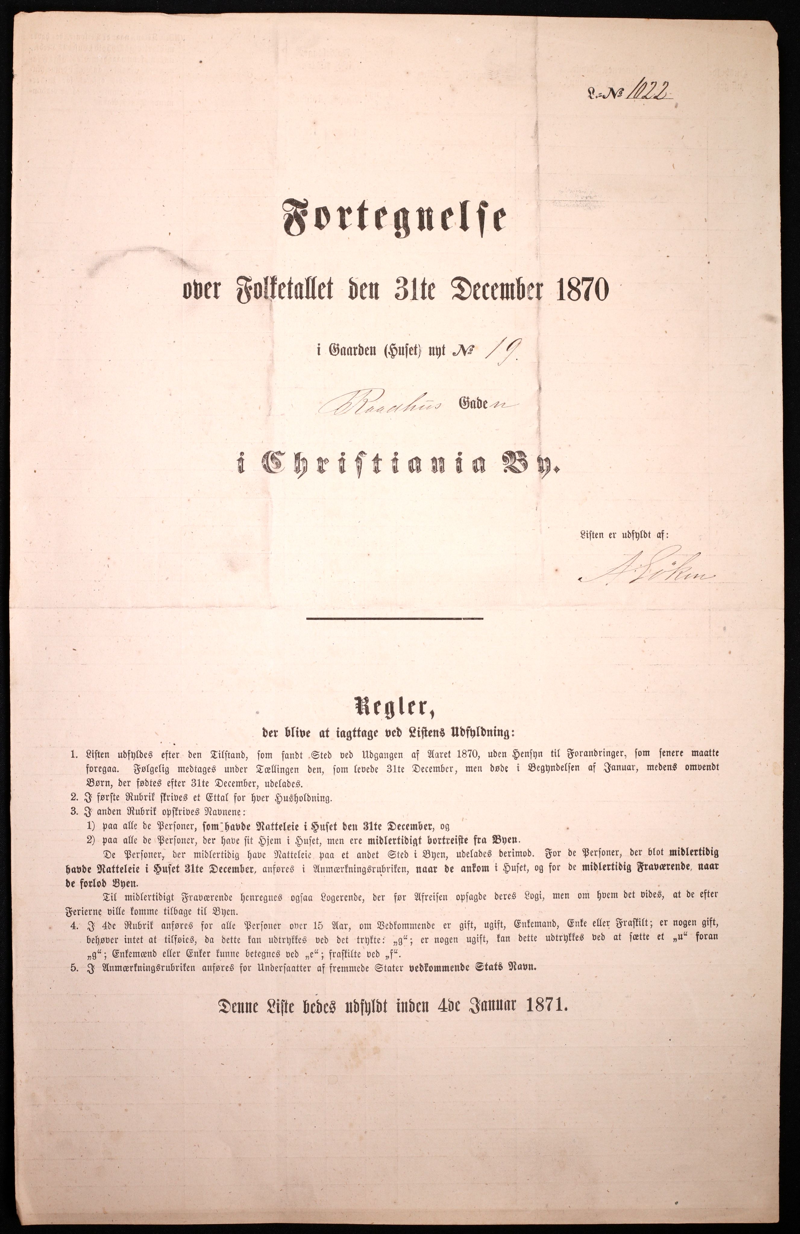 RA, Folketelling 1870 for 0301 Kristiania kjøpstad, 1870, s. 3106