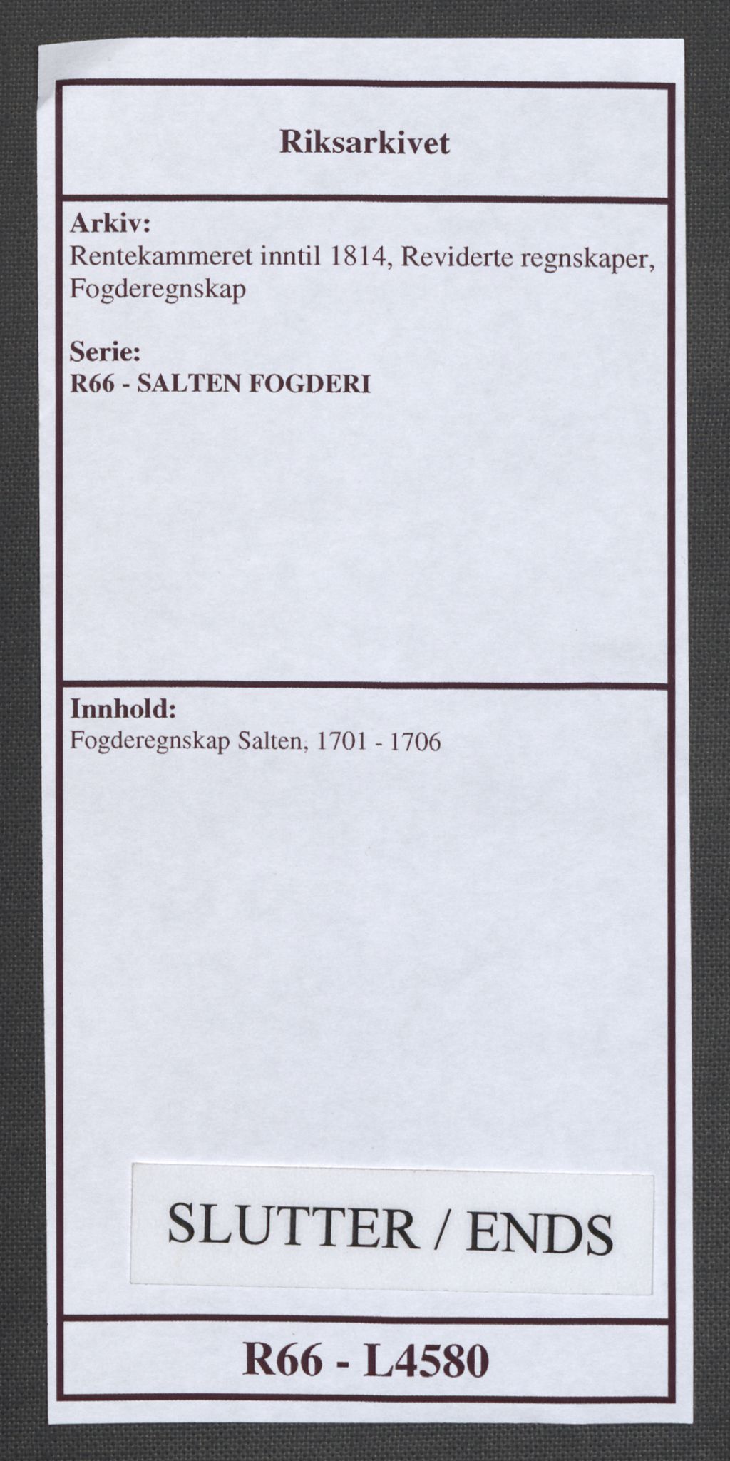 Rentekammeret inntil 1814, Reviderte regnskaper, Fogderegnskap, RA/EA-4092/R66/L4580: Fogderegnskap Salten, 1701-1706, s. 515