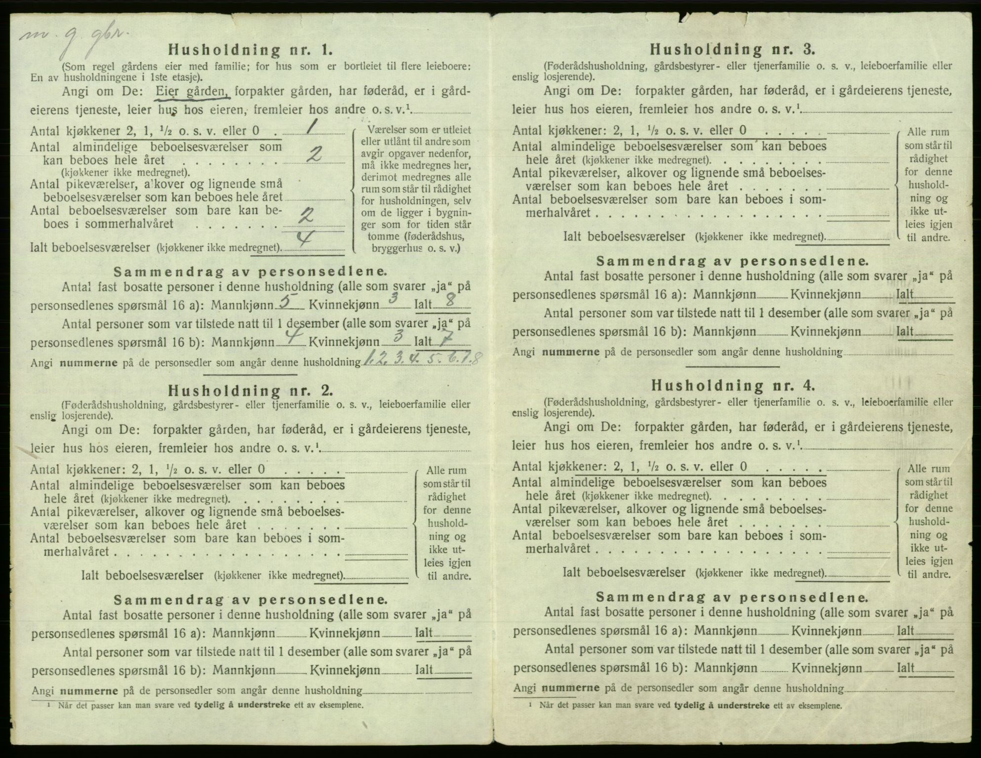 SAB, Folketelling 1920 for 1249 Fana herred, 1920, s. 2466