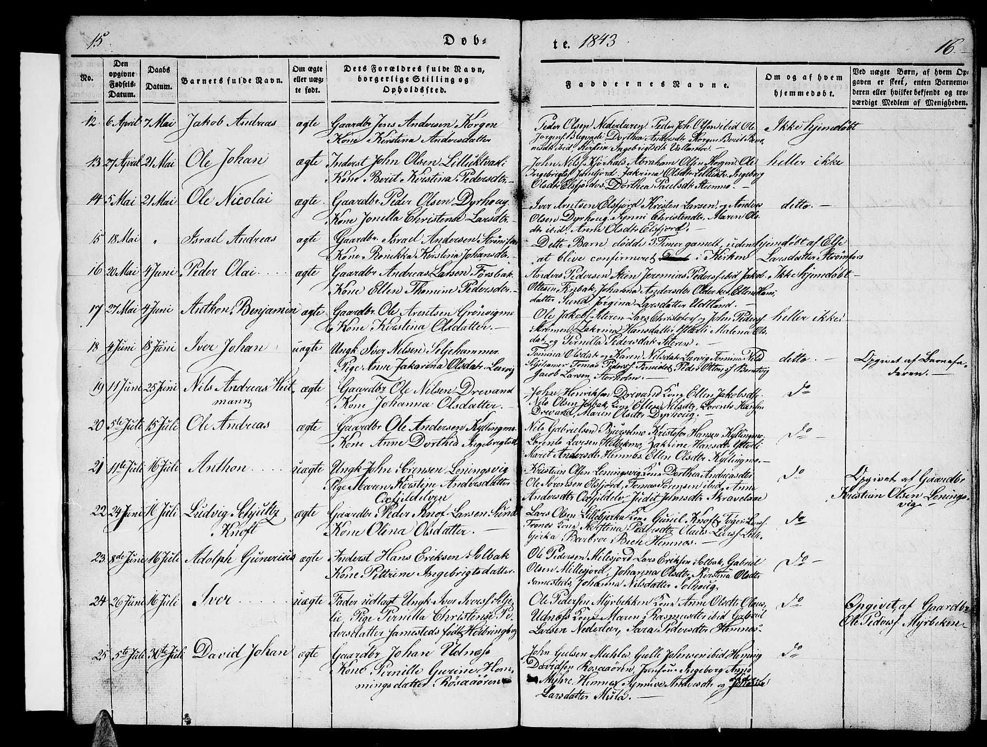 Ministerialprotokoller, klokkerbøker og fødselsregistre - Nordland, AV/SAT-A-1459/825/L0364: Klokkerbok nr. 825C01, 1841-1863, s. 15-16