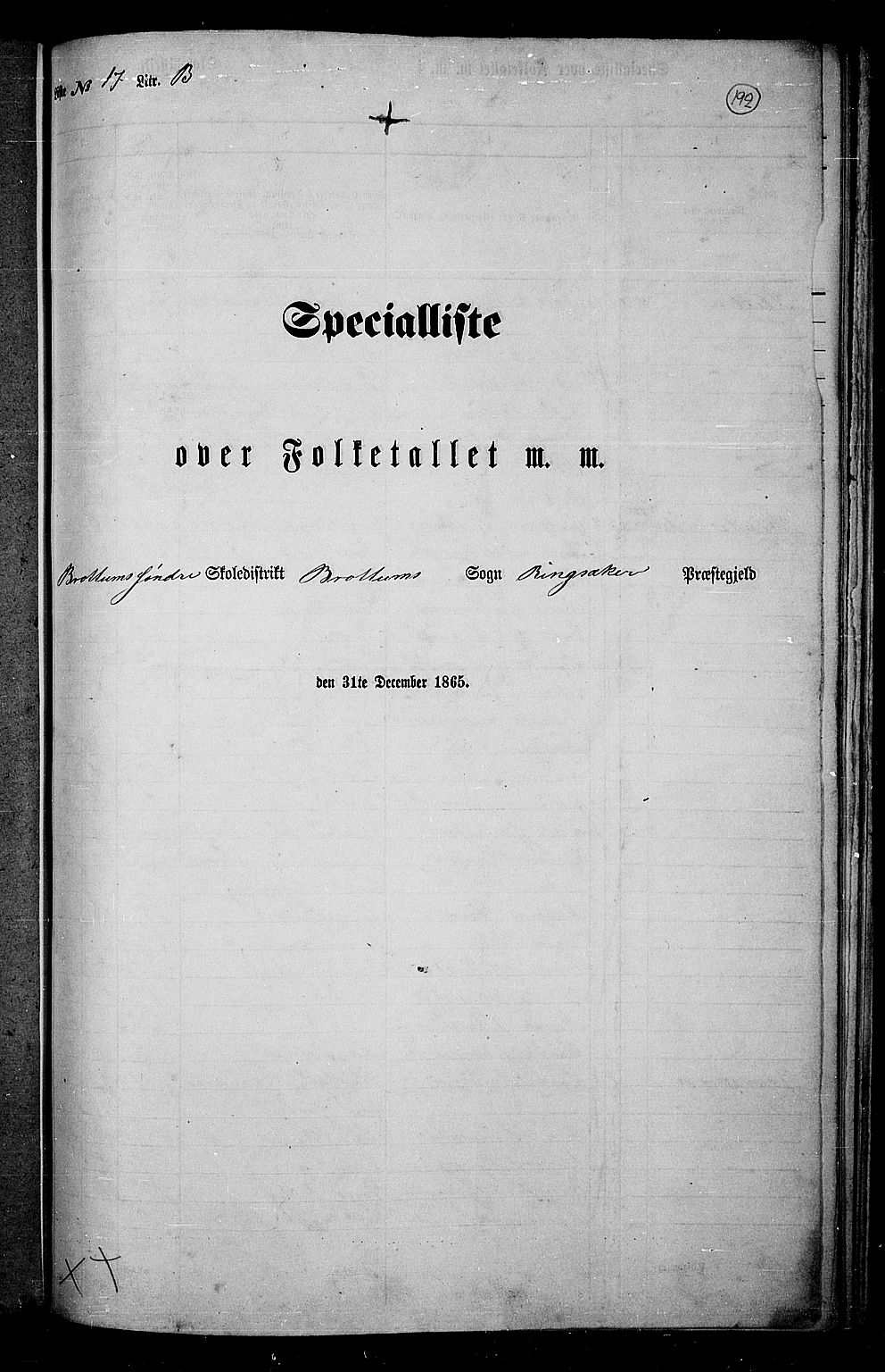 RA, Folketelling 1865 for 0412P Ringsaker prestegjeld, 1865, s. 434