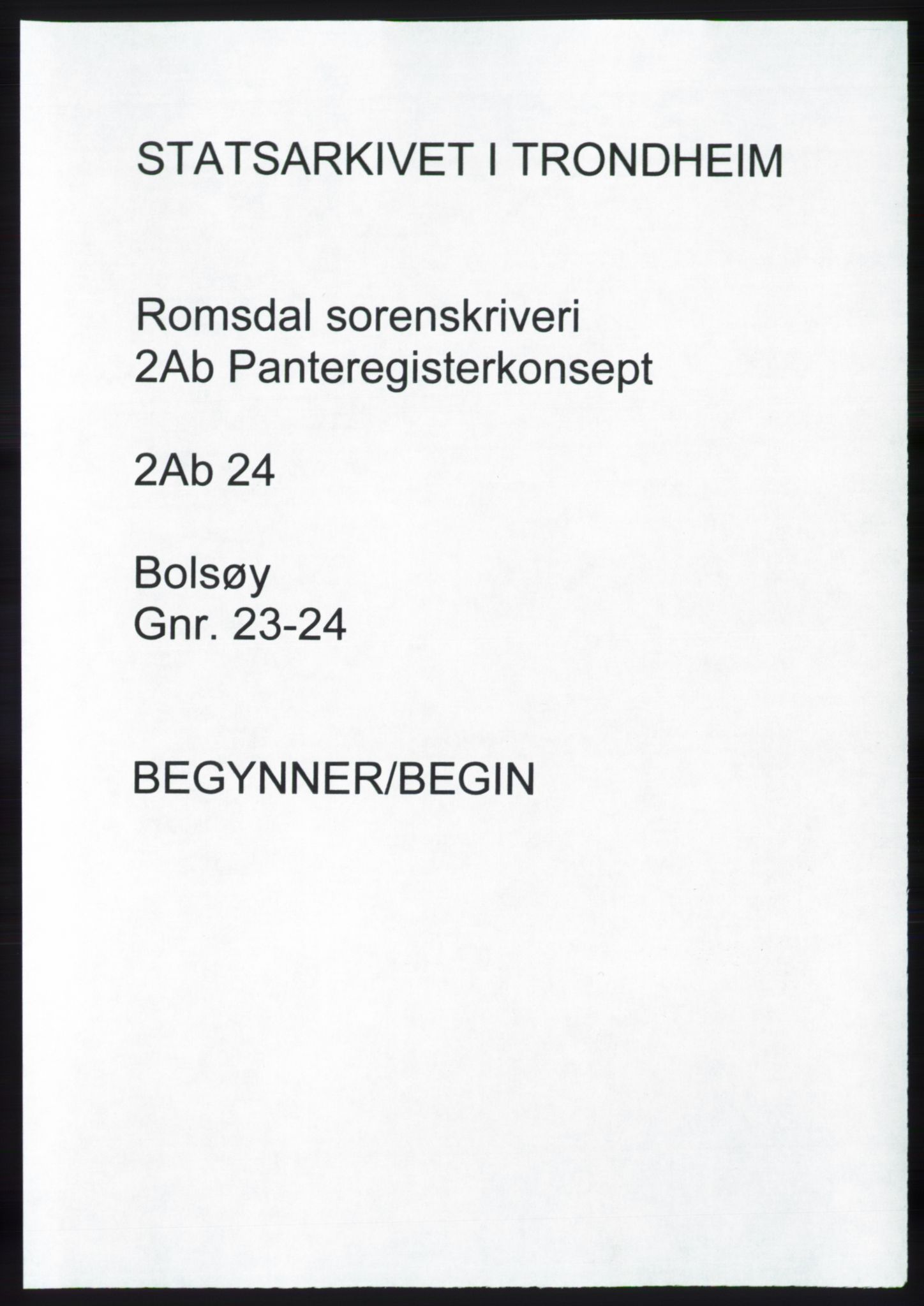 Romsdal sorenskriveri, SAT/A-4149/1/2/2Ab/L0024: Panteregister nr. 24