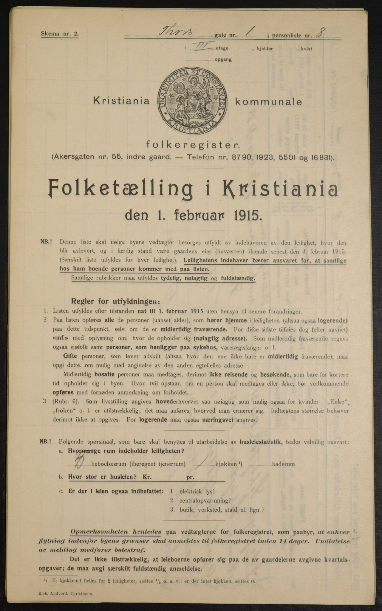 OBA, Kommunal folketelling 1.2.1915 for Kristiania, 1915, s. 114621