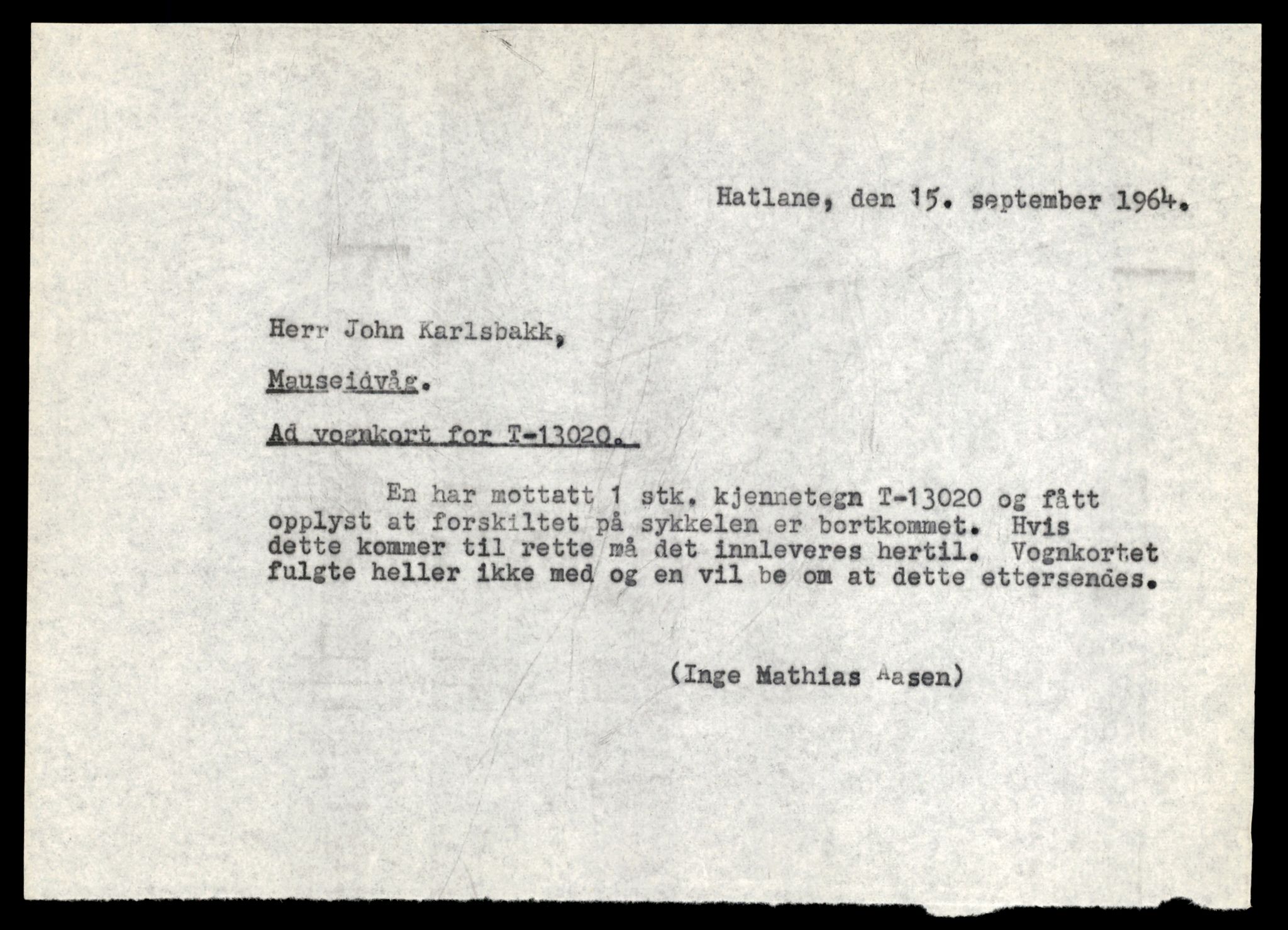 Møre og Romsdal vegkontor - Ålesund trafikkstasjon, AV/SAT-A-4099/F/Fe/L0036: Registreringskort for kjøretøy T 12831 - T 13030, 1927-1998, s. 2981