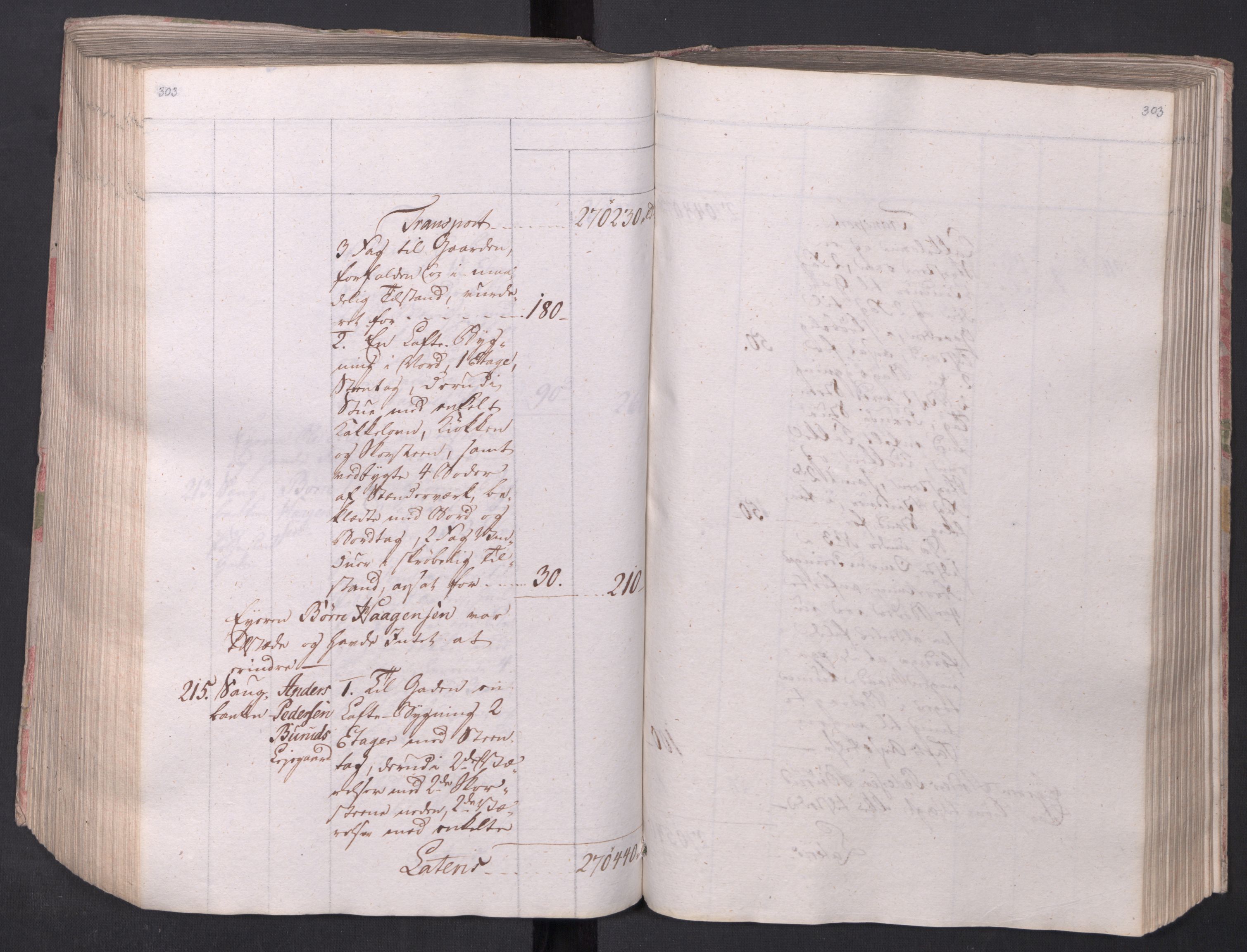 Kristiania stiftamt, AV/SAO-A-10386/I/Ia/L0015: Branntakster, 1797, s. 303