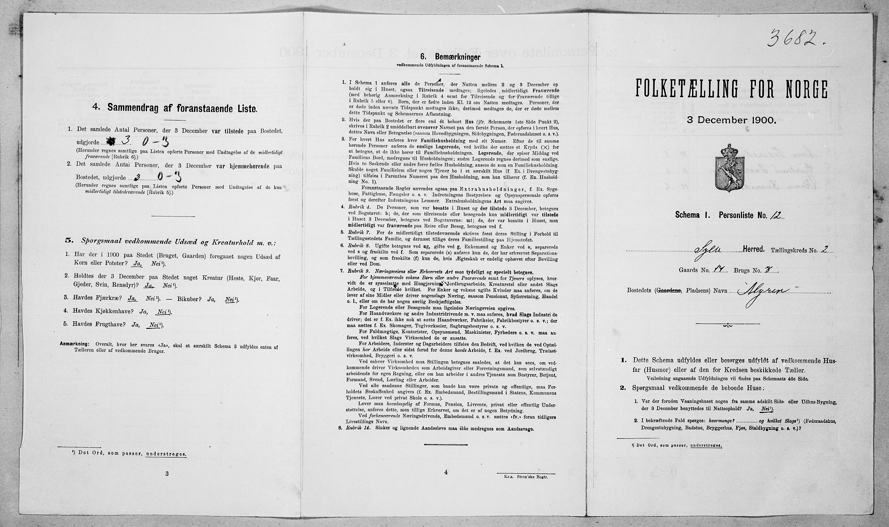 SAT, Folketelling 1900 for 1536 Sylte herred, 1900, s. 168
