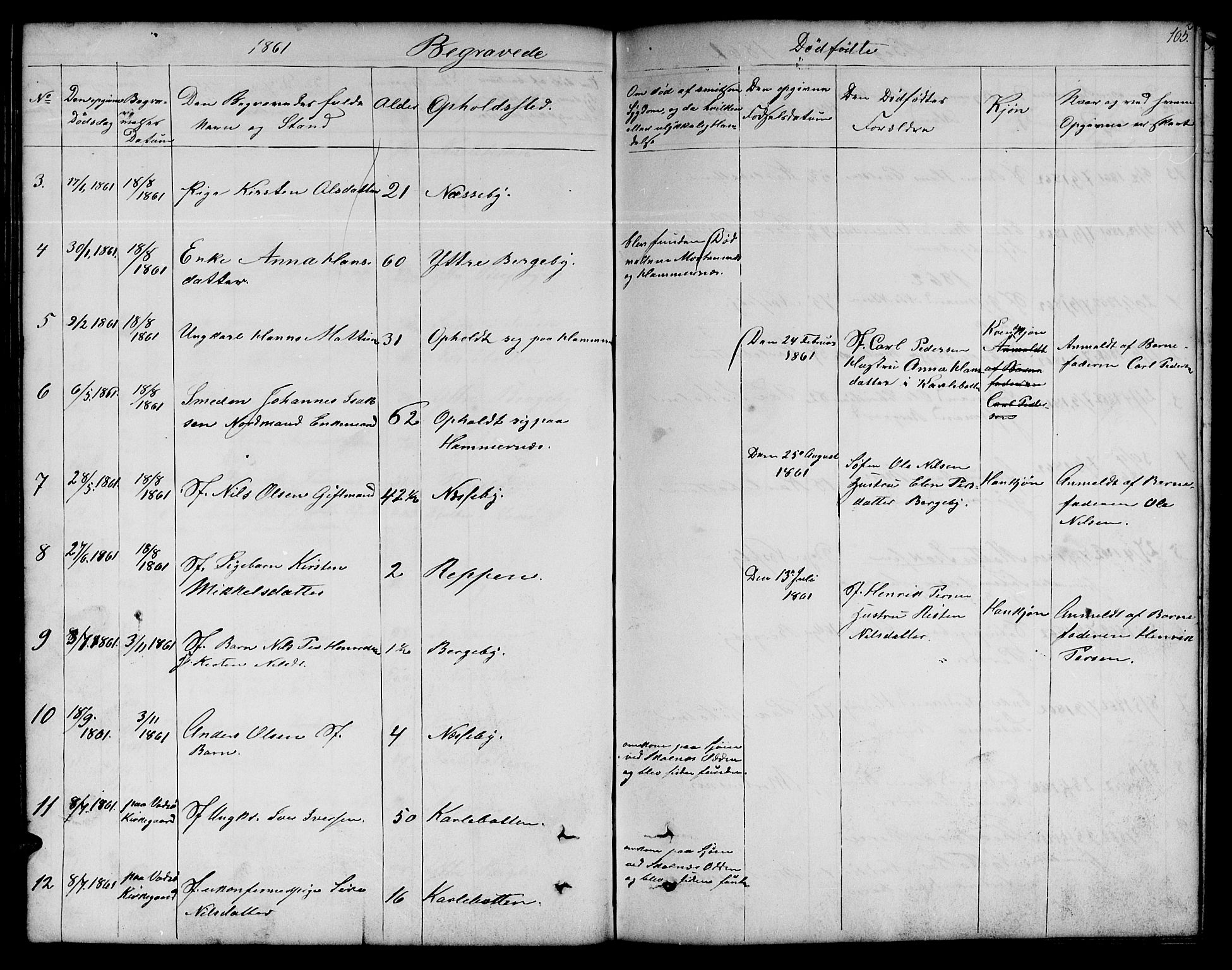 Nesseby sokneprestkontor, AV/SATØ-S-1330/H/Hb/L0001klokker: Klokkerbok nr. 1, 1844-1861, s. 105