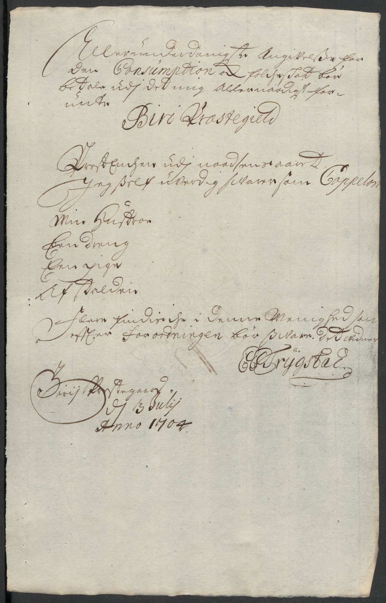 Rentekammeret inntil 1814, Reviderte regnskaper, Fogderegnskap, AV/RA-EA-4092/R18/L1302: Fogderegnskap Hadeland, Toten og Valdres, 1704, s. 357