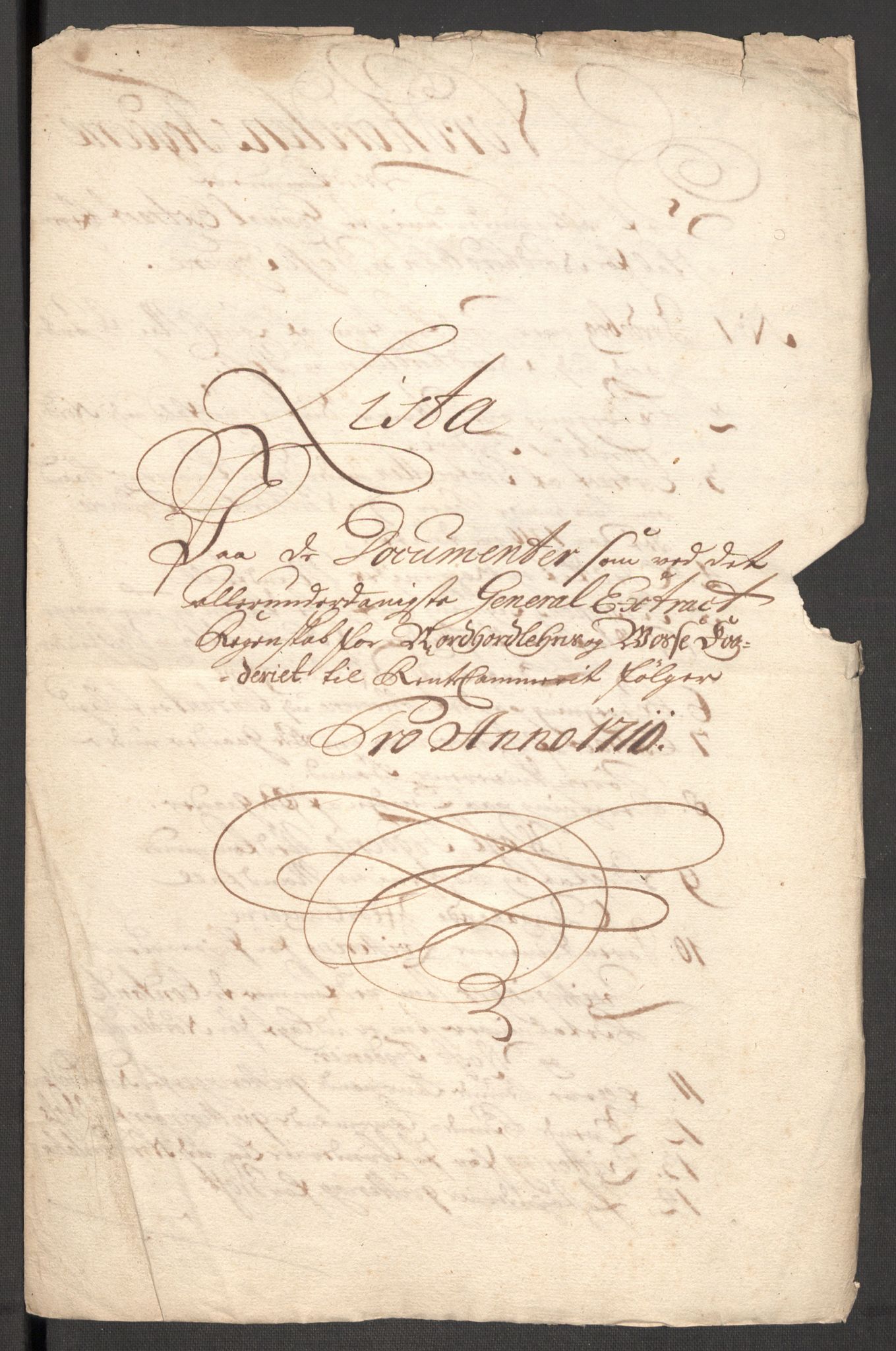 Rentekammeret inntil 1814, Reviderte regnskaper, Fogderegnskap, RA/EA-4092/R51/L3191: Fogderegnskap Nordhordland og Voss, 1710, s. 43