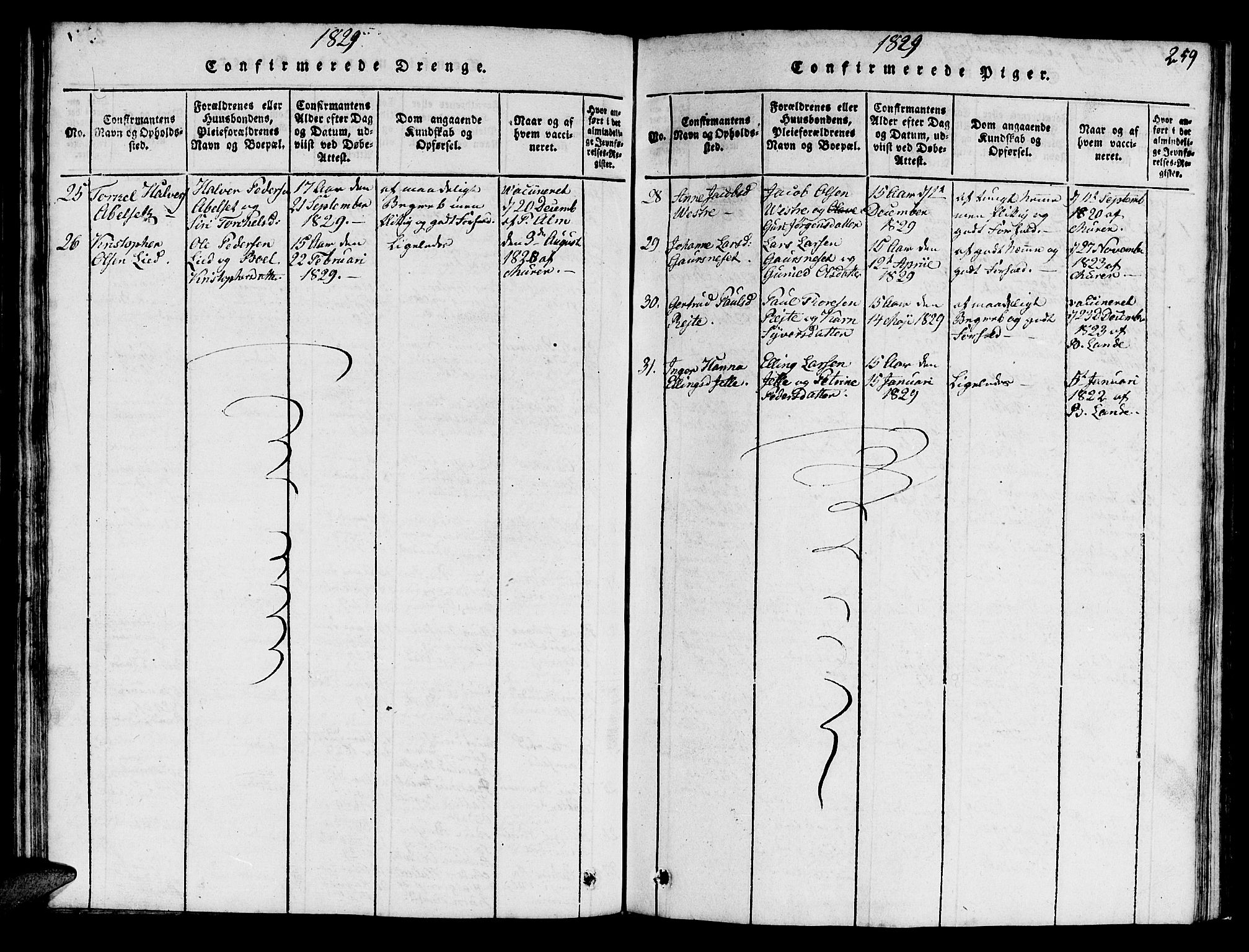 Ministerialprotokoller, klokkerbøker og fødselsregistre - Møre og Romsdal, AV/SAT-A-1454/522/L0322: Klokkerbok nr. 522C01, 1816-1830, s. 259