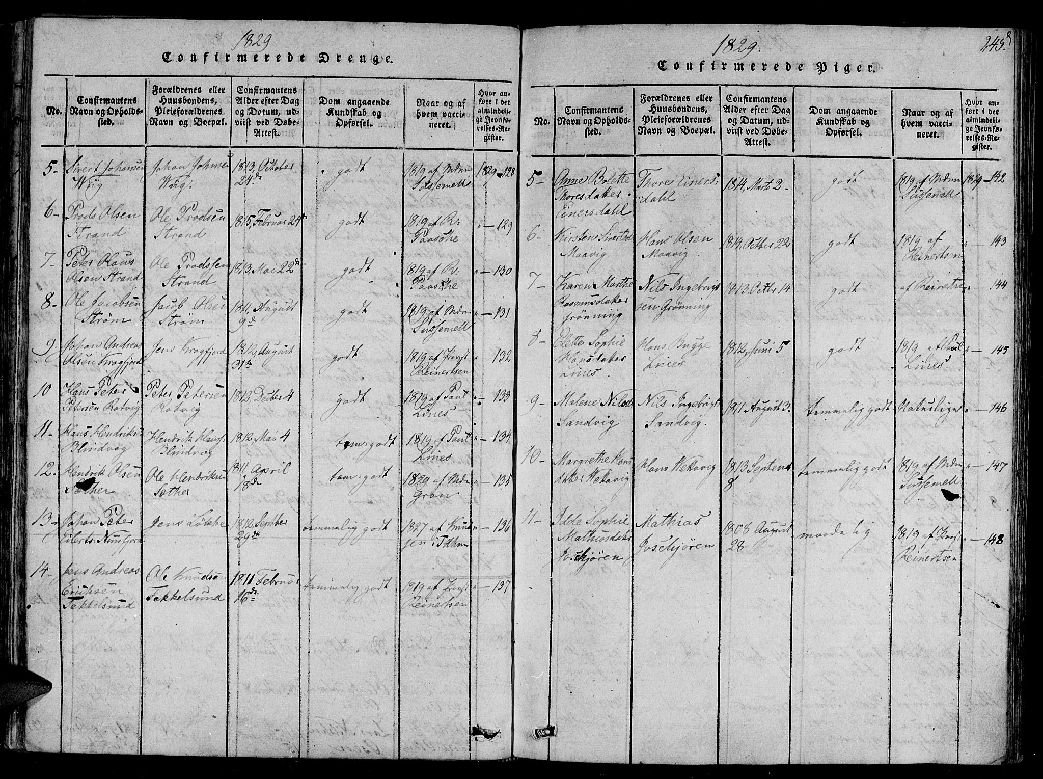 Ministerialprotokoller, klokkerbøker og fødselsregistre - Sør-Trøndelag, SAT/A-1456/657/L0702: Ministerialbok nr. 657A03, 1818-1831, s. 245