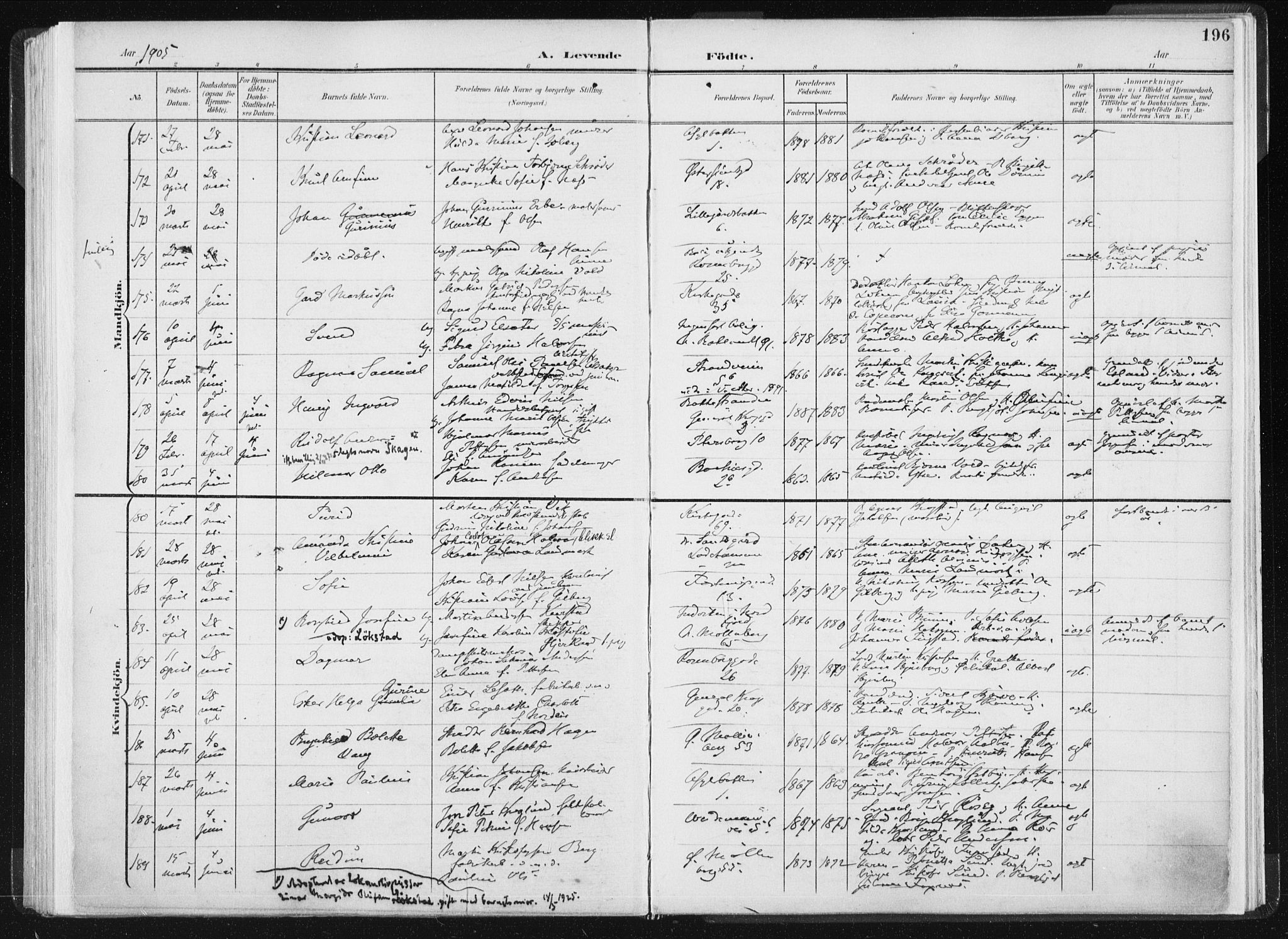 Ministerialprotokoller, klokkerbøker og fødselsregistre - Sør-Trøndelag, SAT/A-1456/604/L0199: Ministerialbok nr. 604A20I, 1901-1906, s. 196