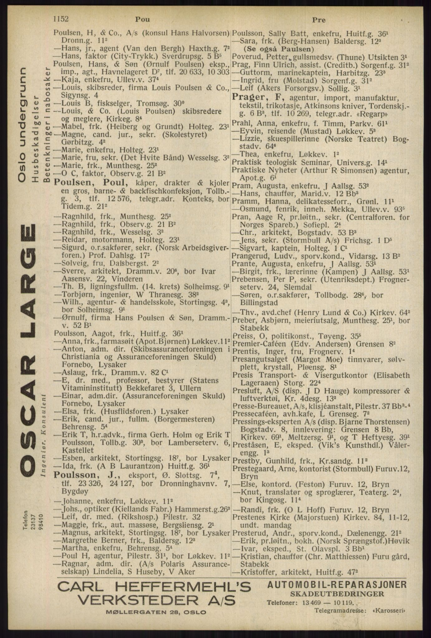 Kristiania/Oslo adressebok, PUBL/-, 1934, s. 1152