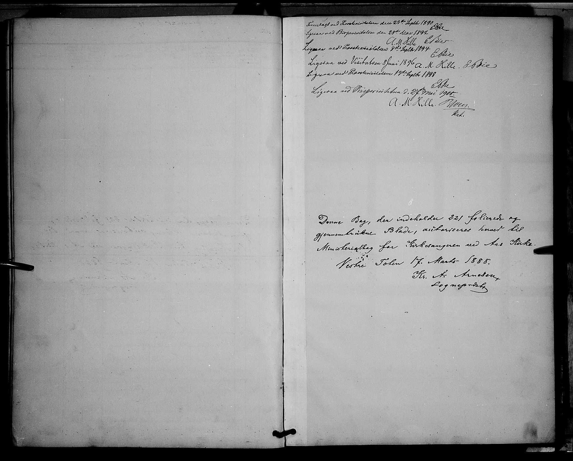 Vestre Toten prestekontor, AV/SAH-PREST-108/H/Ha/Hab/L0009: Klokkerbok nr. 9, 1888-1900