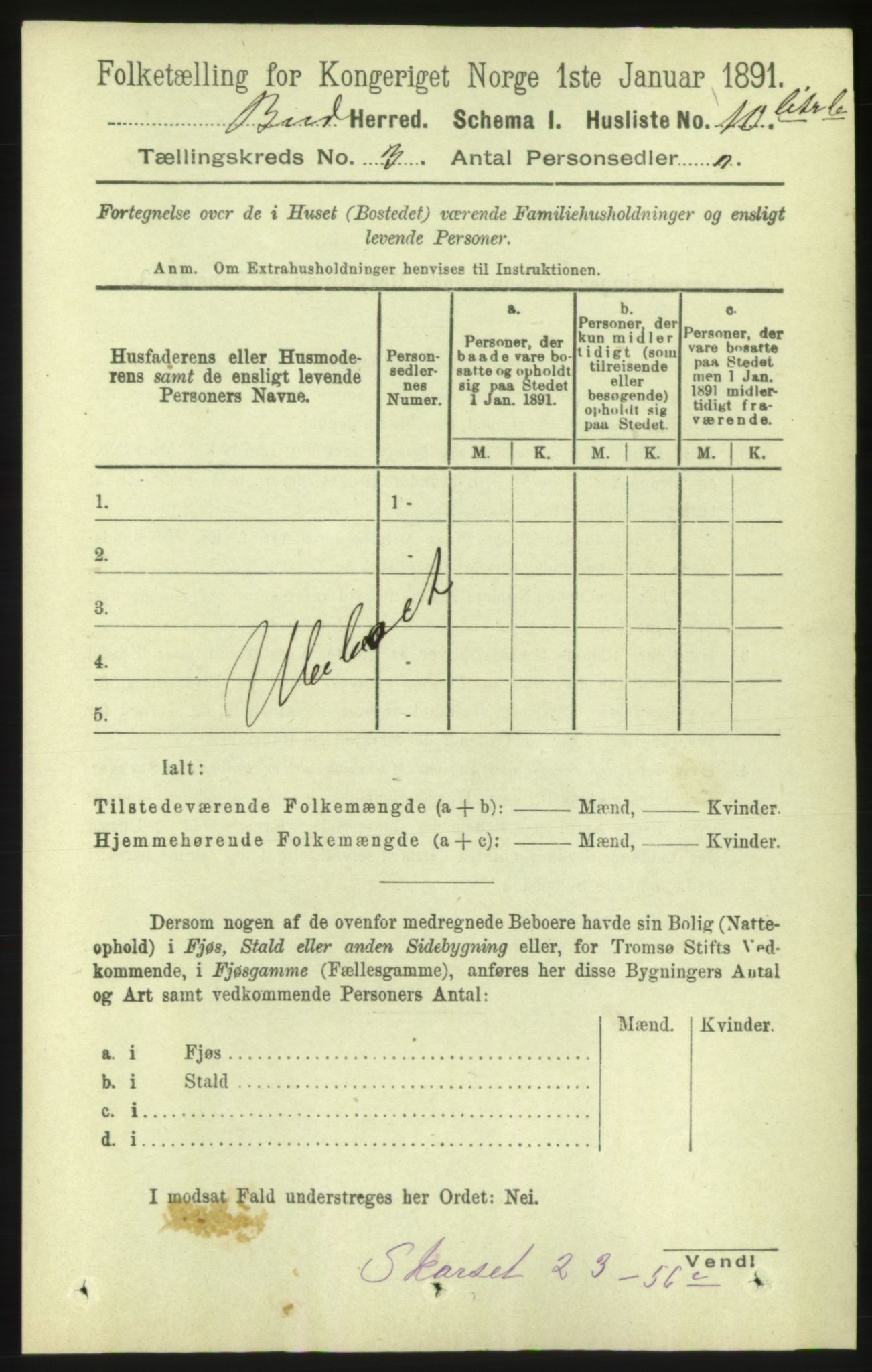 RA, Folketelling 1891 for 1549 Bud herred, 1891, s. 1397