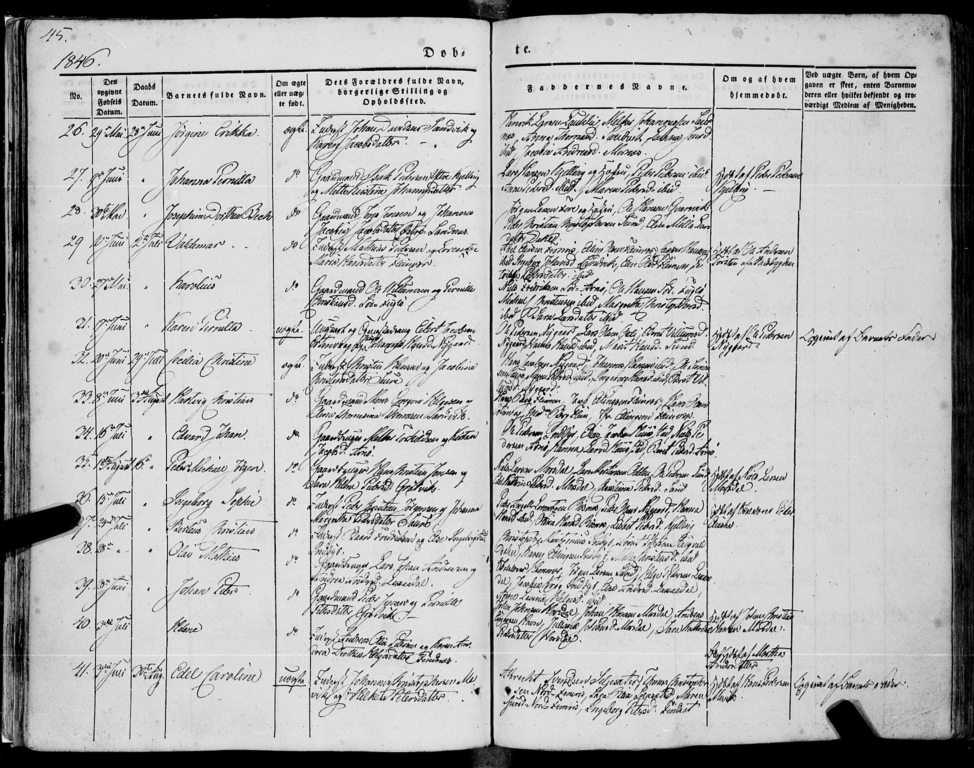 Ministerialprotokoller, klokkerbøker og fødselsregistre - Nordland, SAT/A-1459/805/L0097: Ministerialbok nr. 805A04, 1837-1861, s. 45
