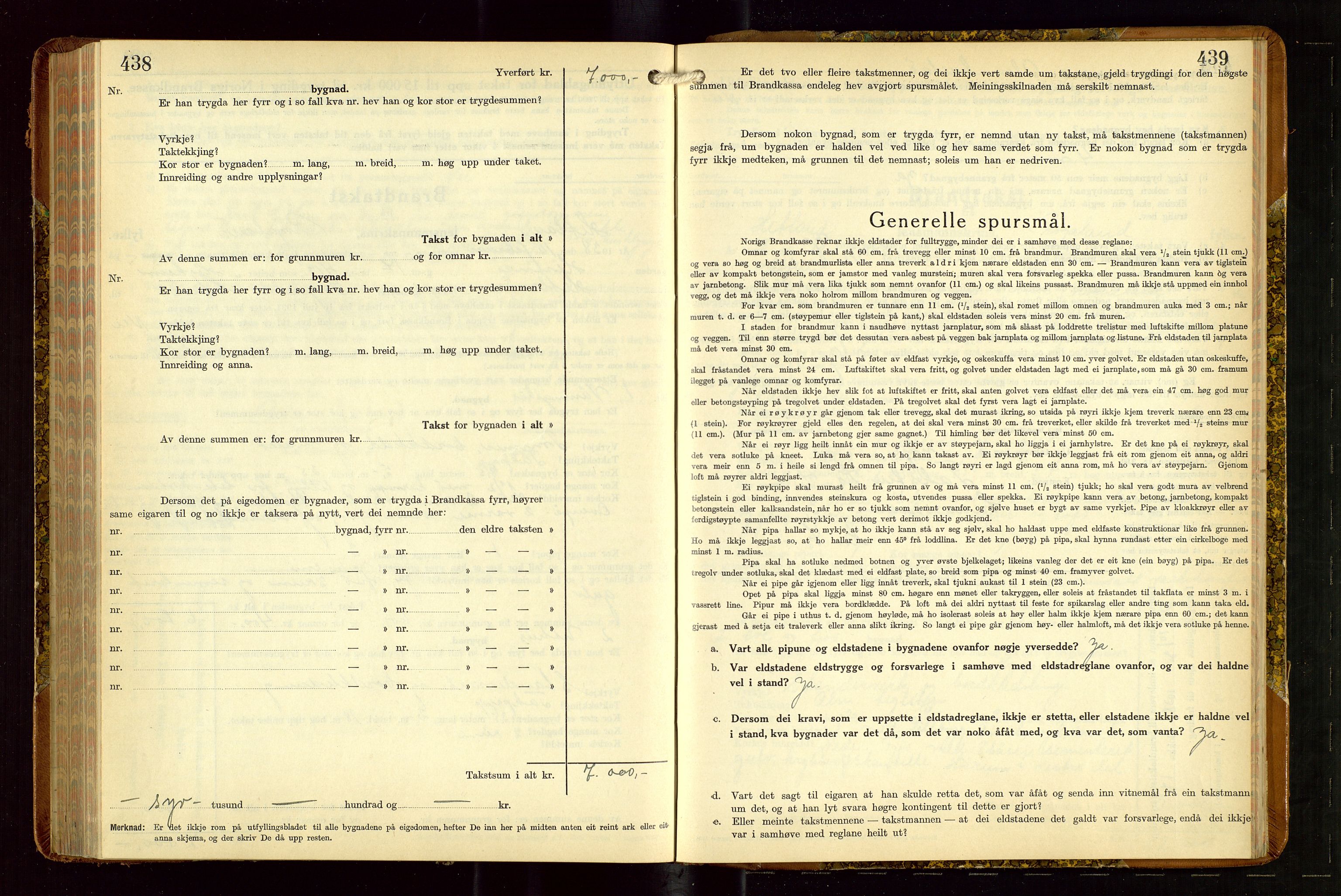 Hetland lensmannskontor, AV/SAST-A-100101/Gob/L0005: "Brandtakstprotokoll", 1936-1938, s. 438-439