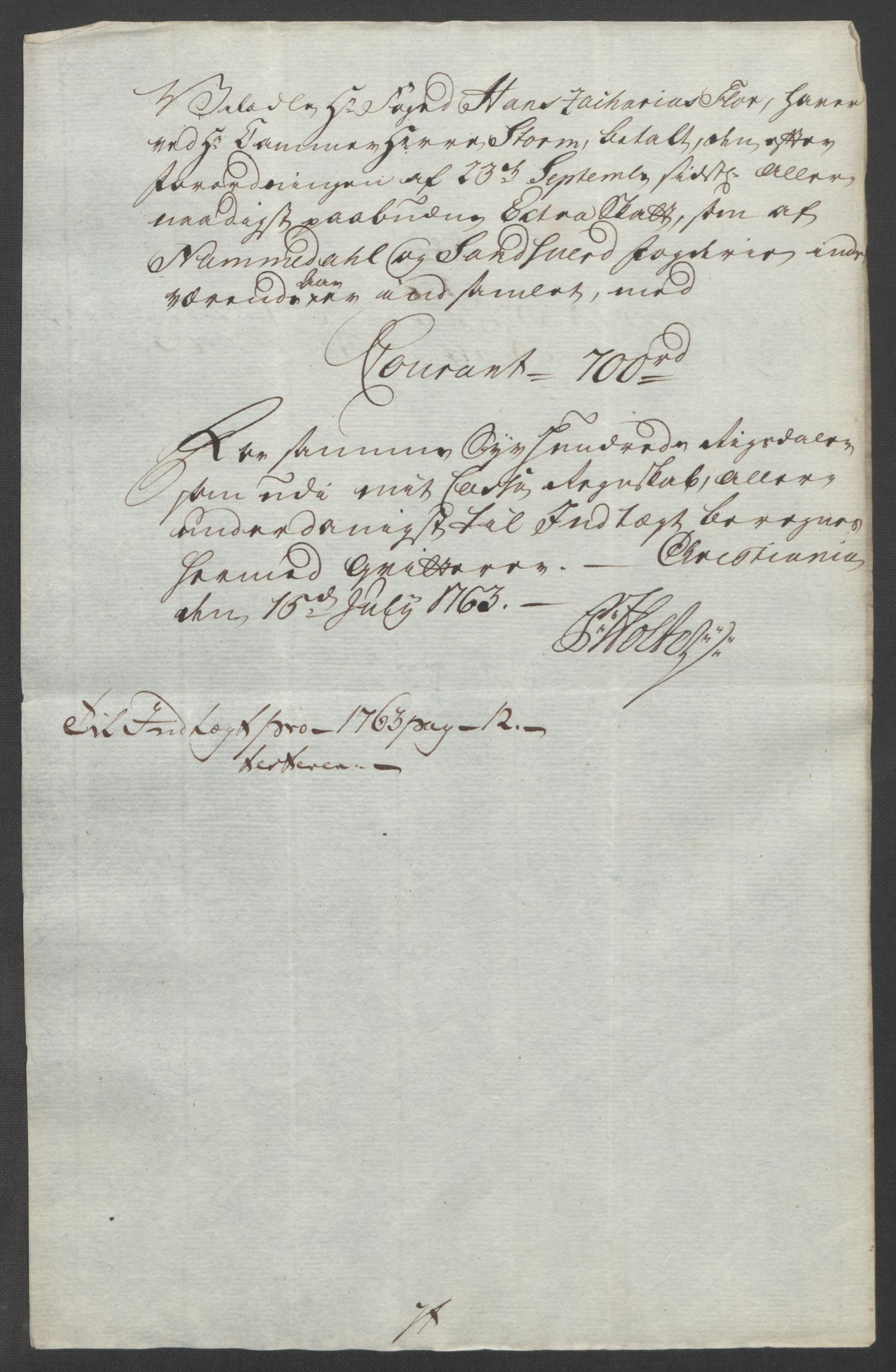 Rentekammeret inntil 1814, Reviderte regnskaper, Fogderegnskap, RA/EA-4092/R24/L1672: Ekstraskatten Numedal og Sandsvær, 1762-1767, s. 160