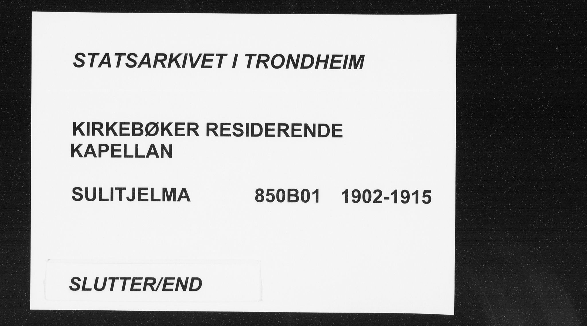 Ministerialprotokoller, klokkerbøker og fødselsregistre - Nordland, AV/SAT-A-1459/850/L0711: Residerende kapellans bok nr. 850B01, 1902-1915