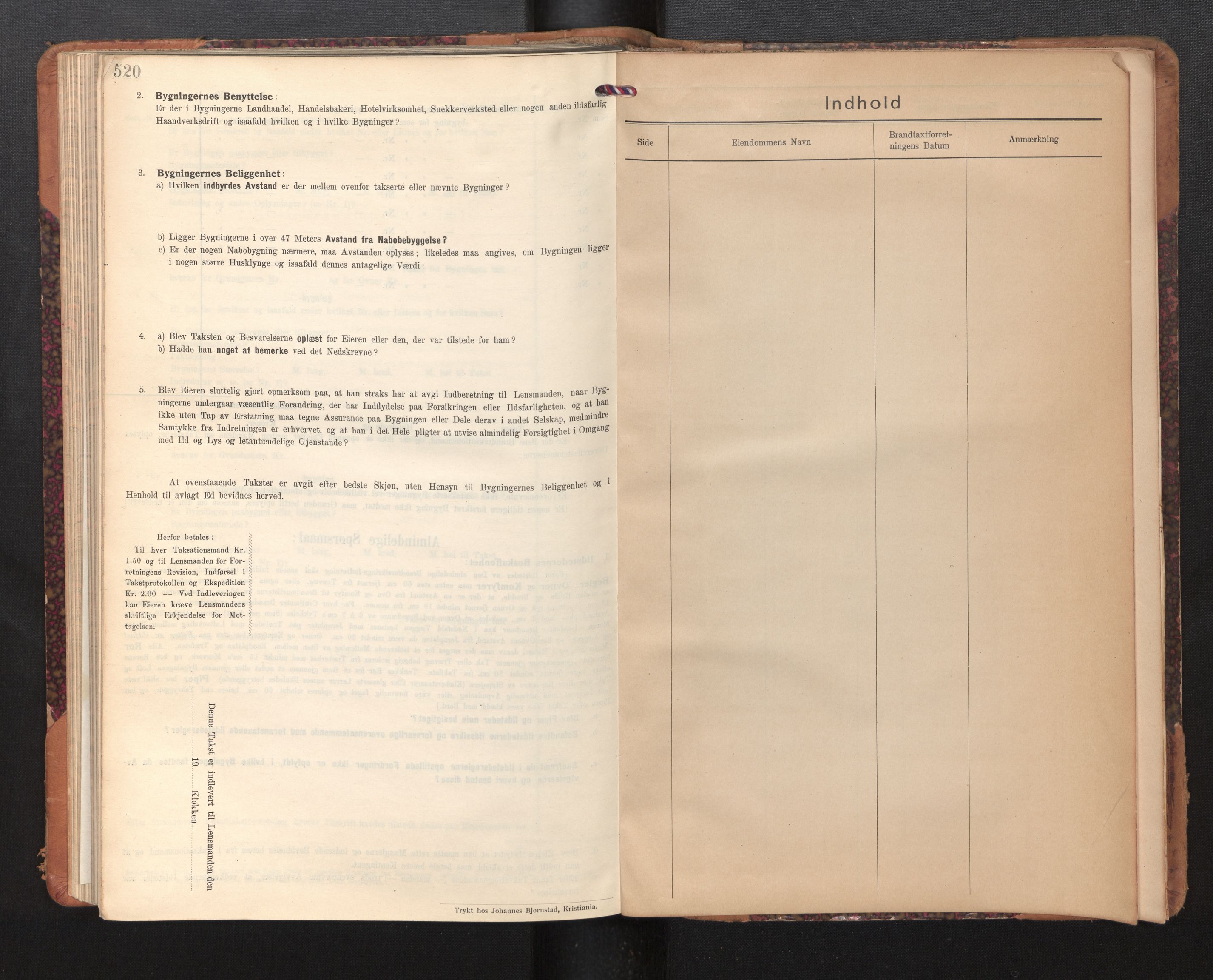 Lensmannen i Naustdal, SAB/A-29501/0012/L0002: Branntakstprotokoll, skjematakst, 1911-1953, s. 520