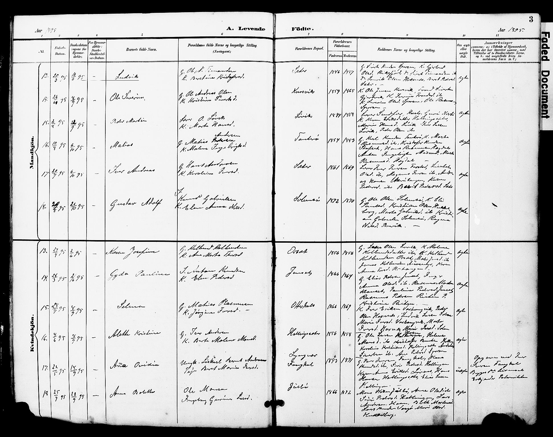 Ministerialprotokoller, klokkerbøker og fødselsregistre - Møre og Romsdal, AV/SAT-A-1454/560/L0725: Klokkerbok nr. 560C02, 1895-1930, s. 3