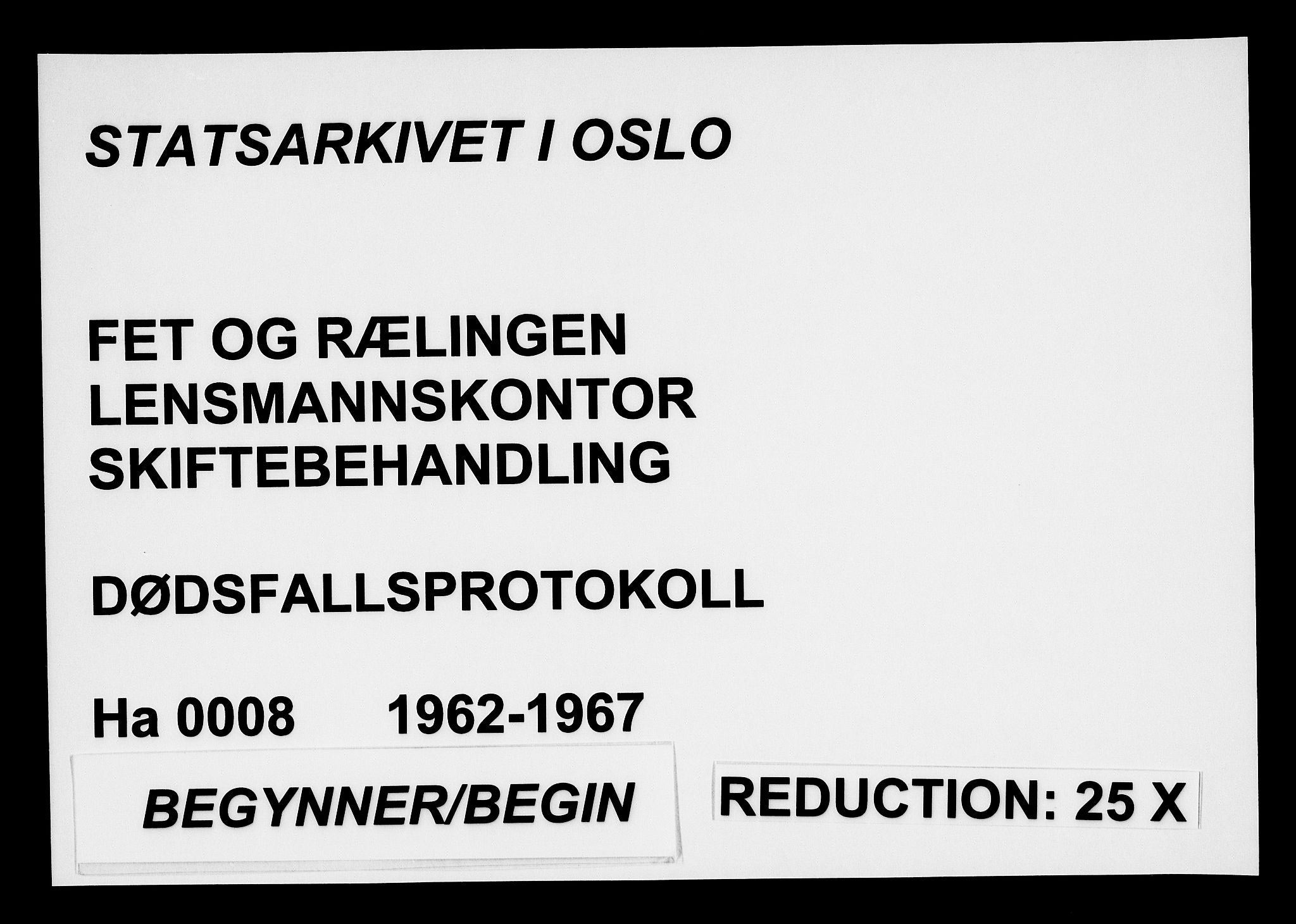 Fet og Rælingen lensmannskontor, AV/SAO-A-10769/H/Ha/L0008: Dødsfallsprotokoll, 1962-1967