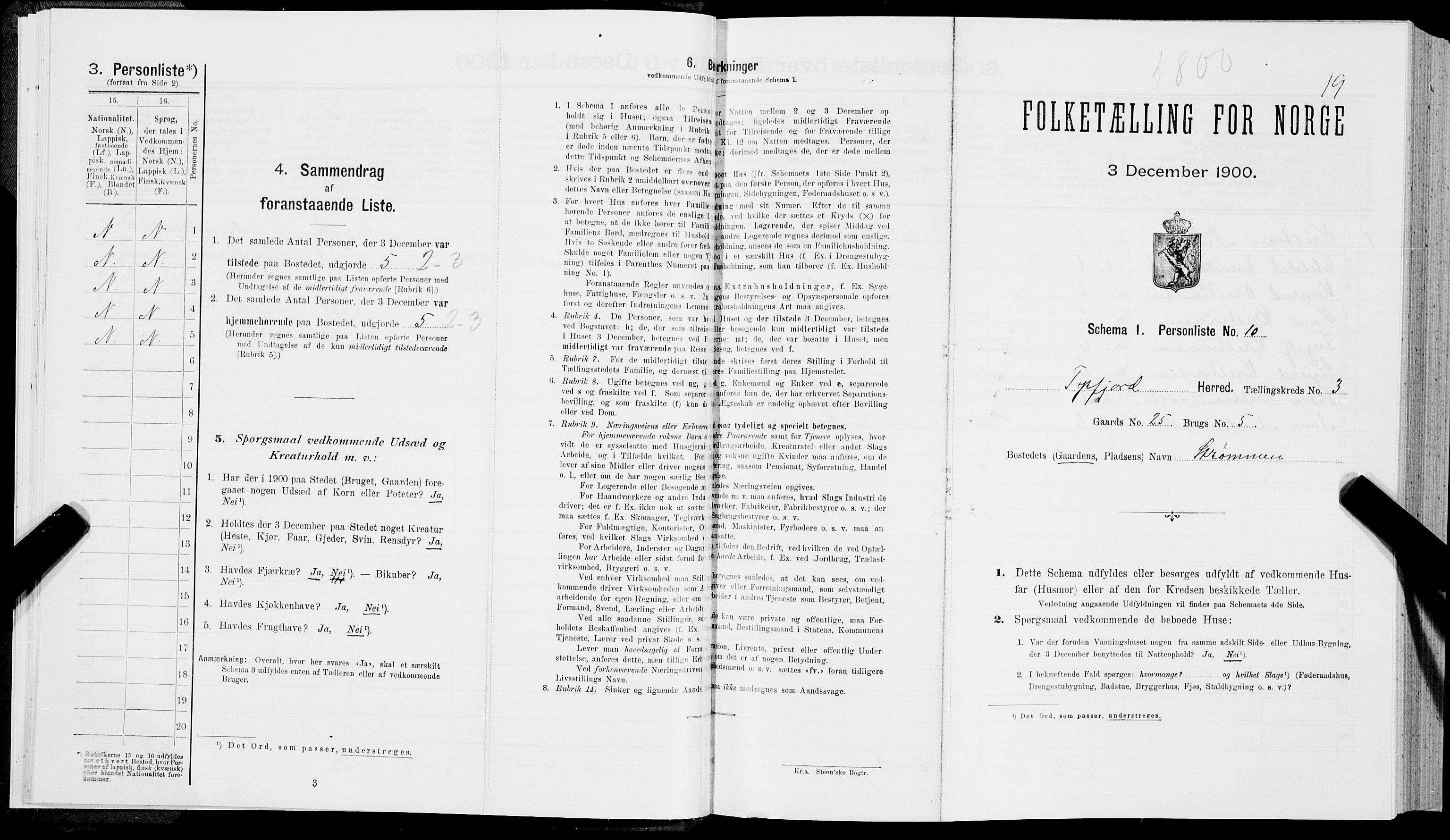 SAT, Folketelling 1900 for 1850 Tysfjord herred, 1900, s. 315