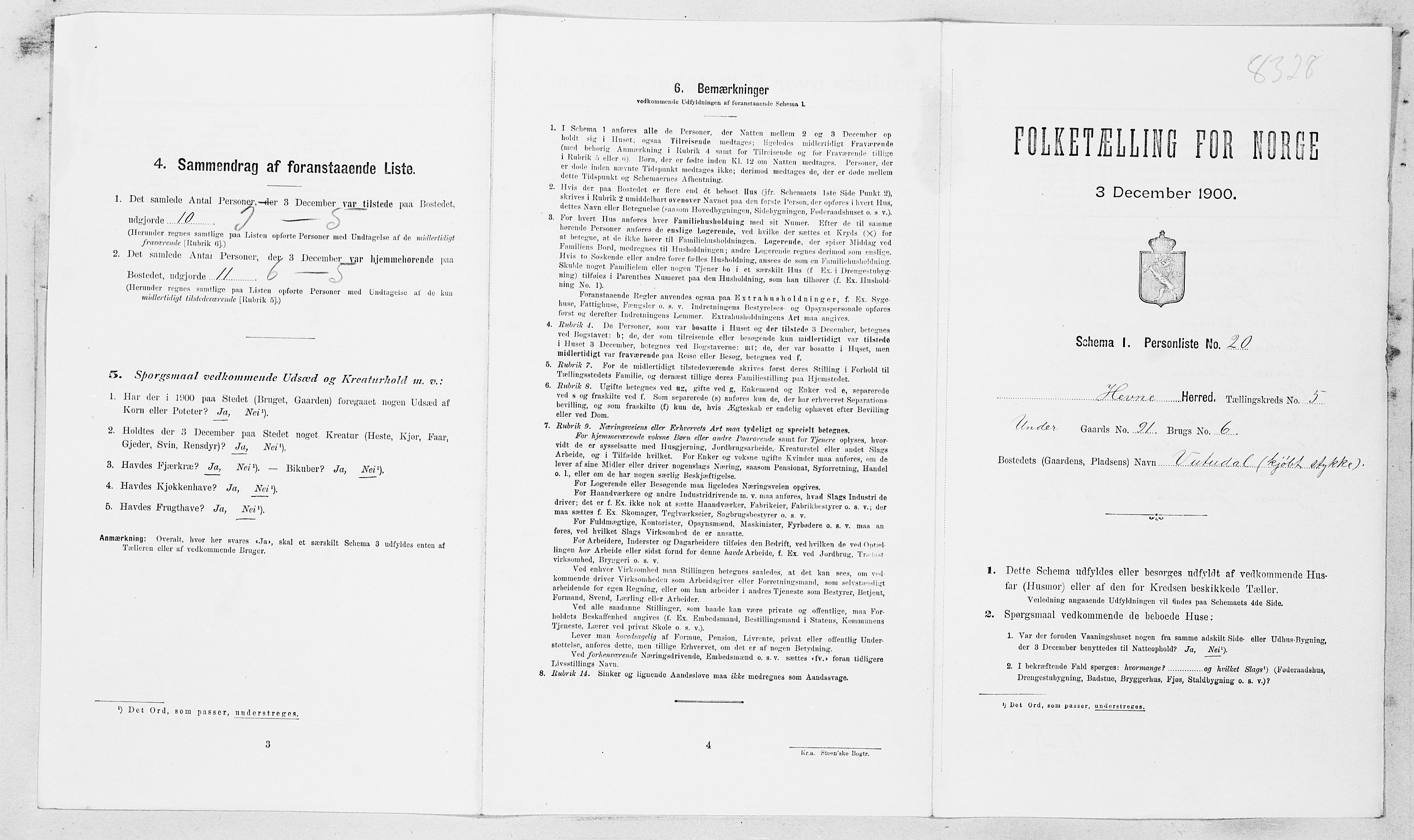 SAT, Folketelling 1900 for 1612 Hemne herred, 1900, s. 529