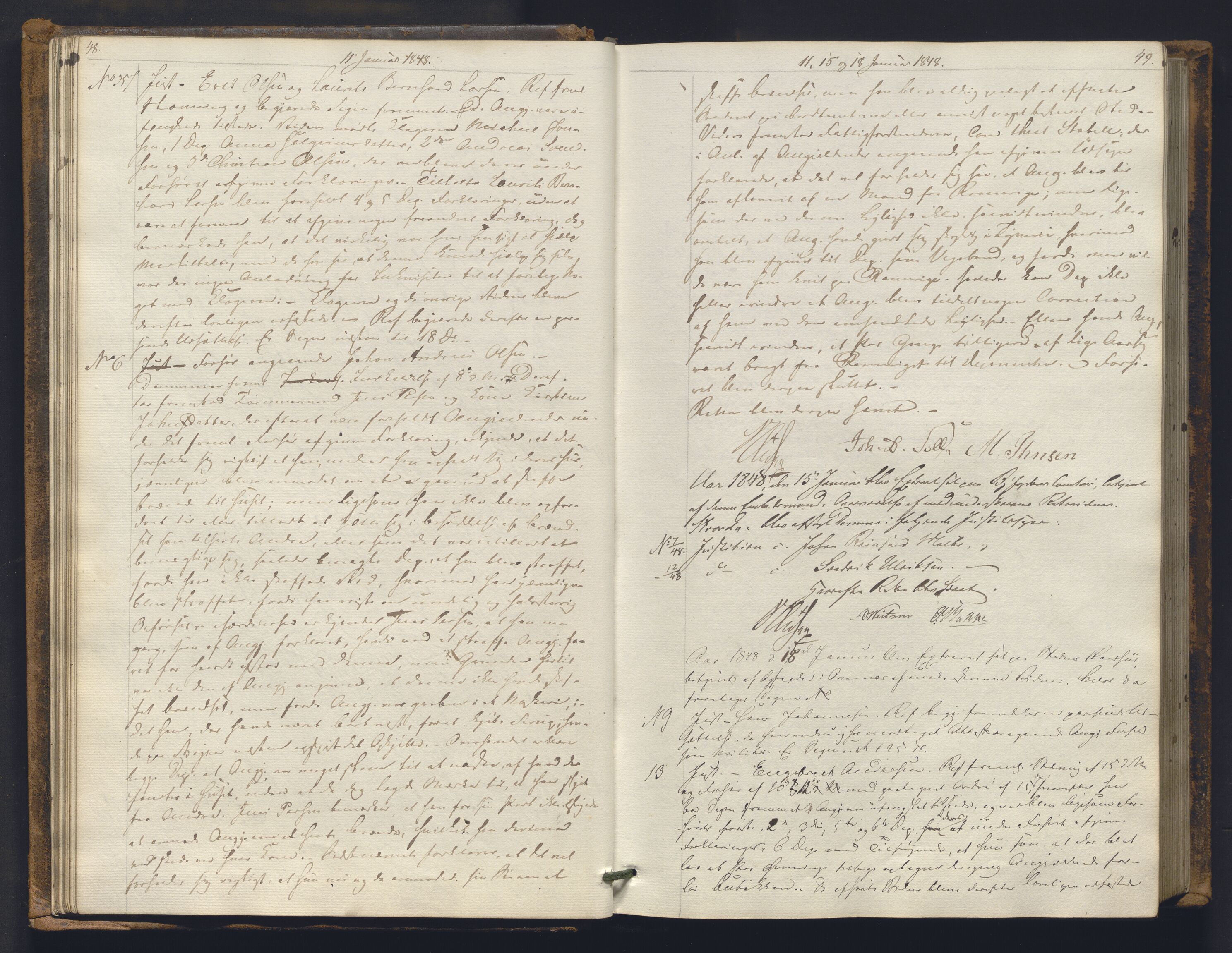 Christiania byfogd, AV/SAO-A-11543/F/Fc/L0014: Ekstrarettsprotokoll, 1847-1853, s. 48-49