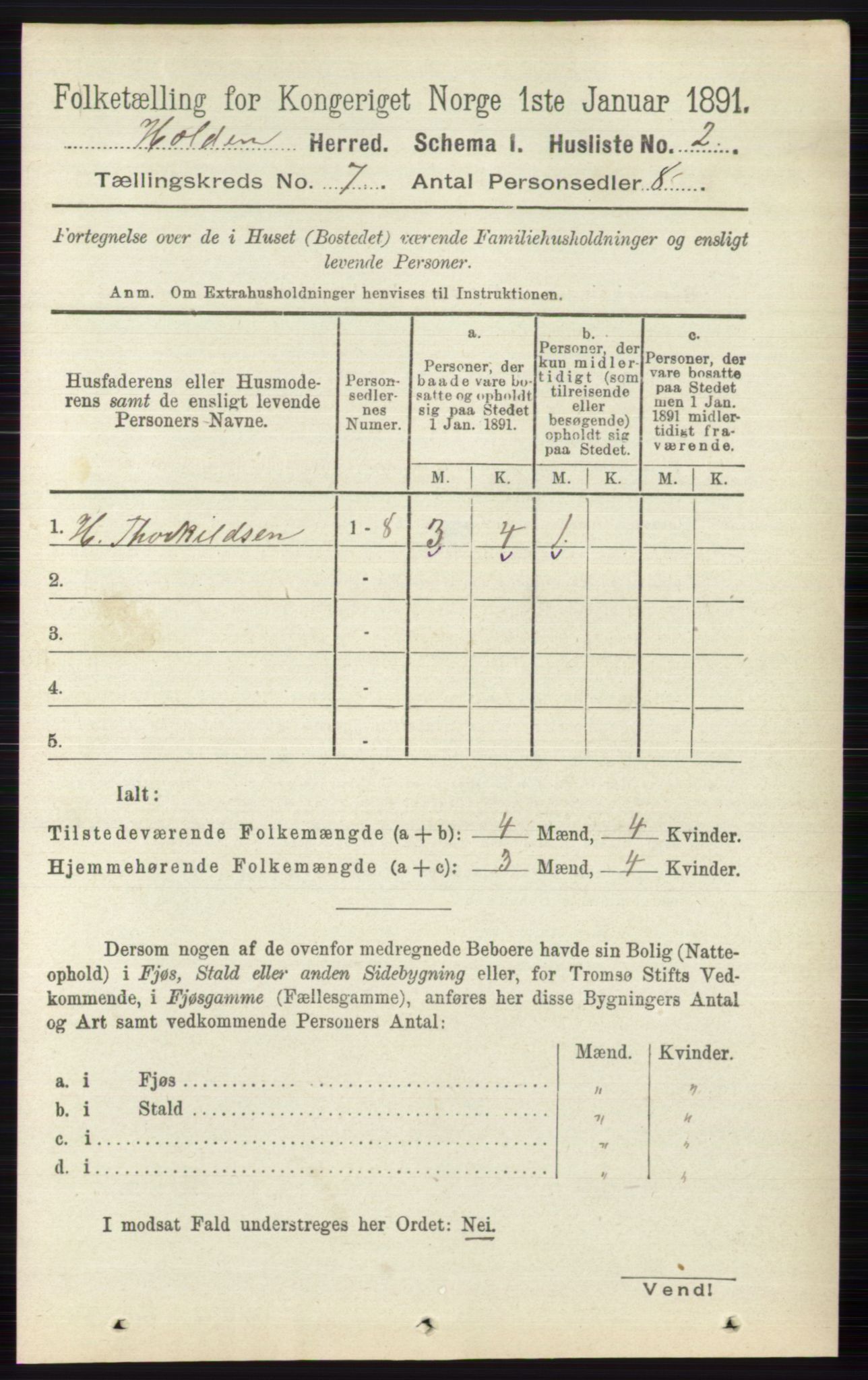 RA, Folketelling 1891 for 0819 Holla herred, 1891, s. 3221