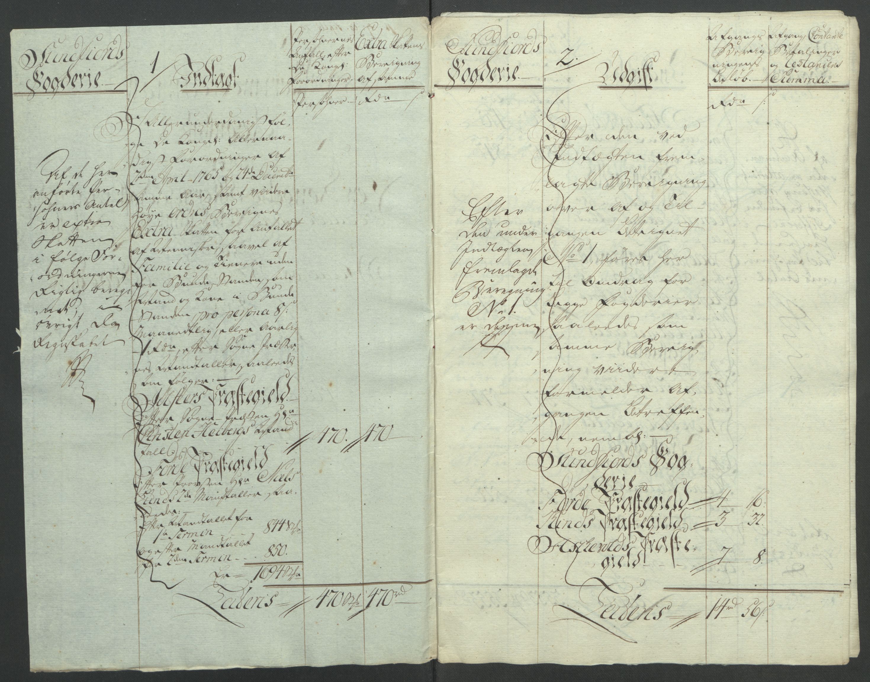 Rentekammeret inntil 1814, Reviderte regnskaper, Fogderegnskap, RA/EA-4092/R53/L3550: Ekstraskatten Sunn- og Nordfjord, 1762-1771, s. 159