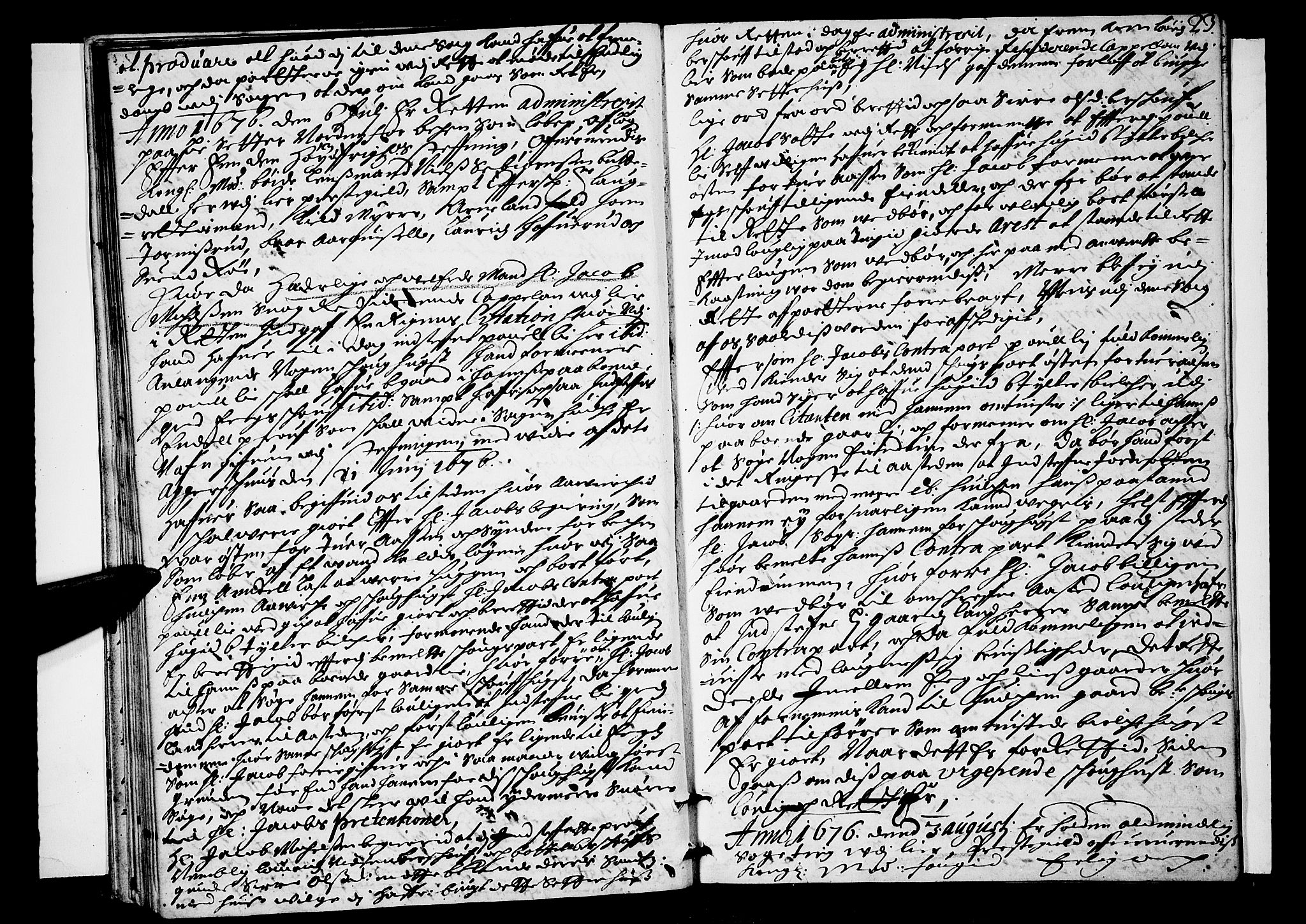Lier, Røyken og Hurum sorenskriveri, AV/SAKO-A-89/F/Fa/L0017: Tingbok, 1676, s. 23